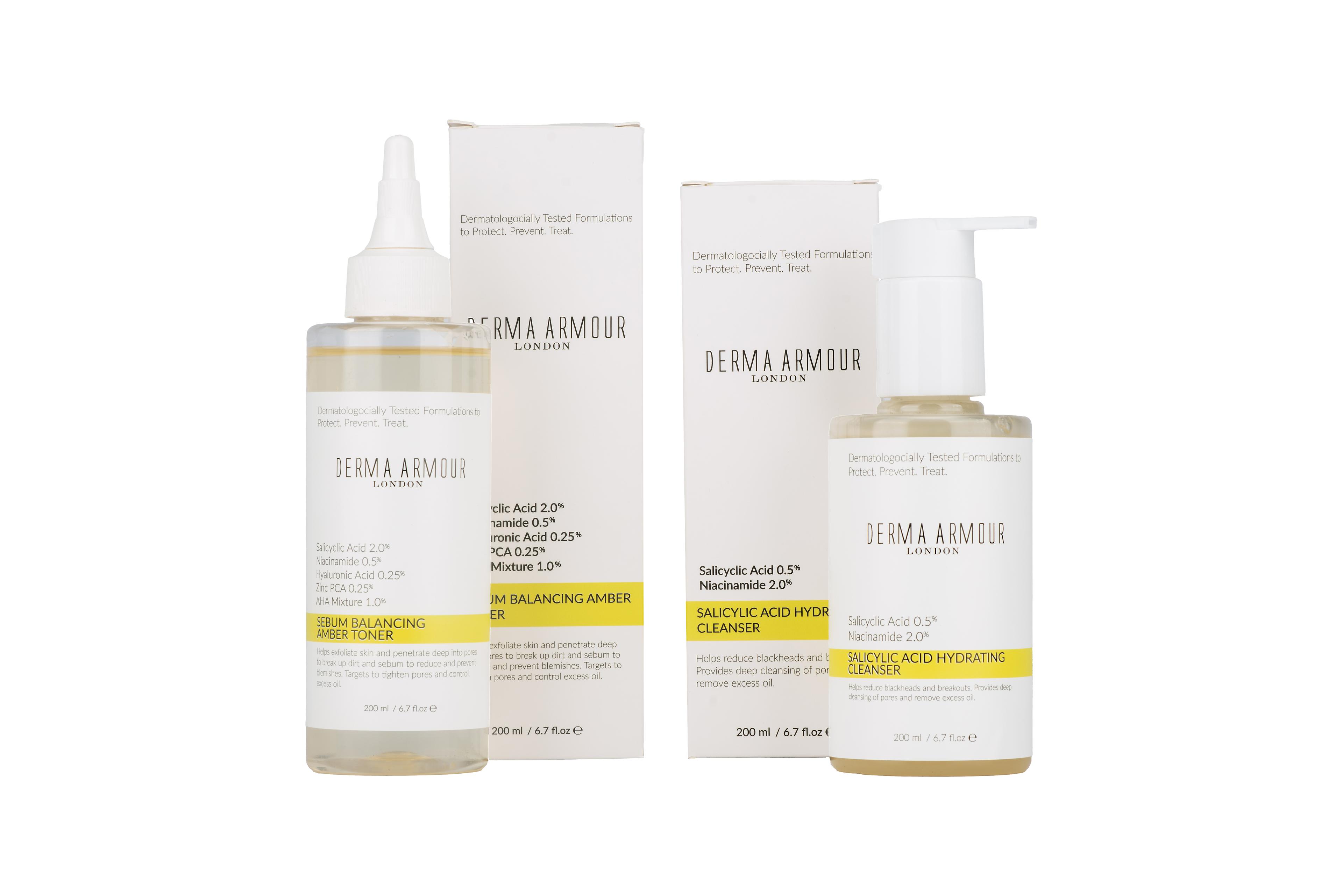 Derma Armour Salicylic Acid Skincare Set – 3-Step Routine for Oily & Acne-Prone Skin