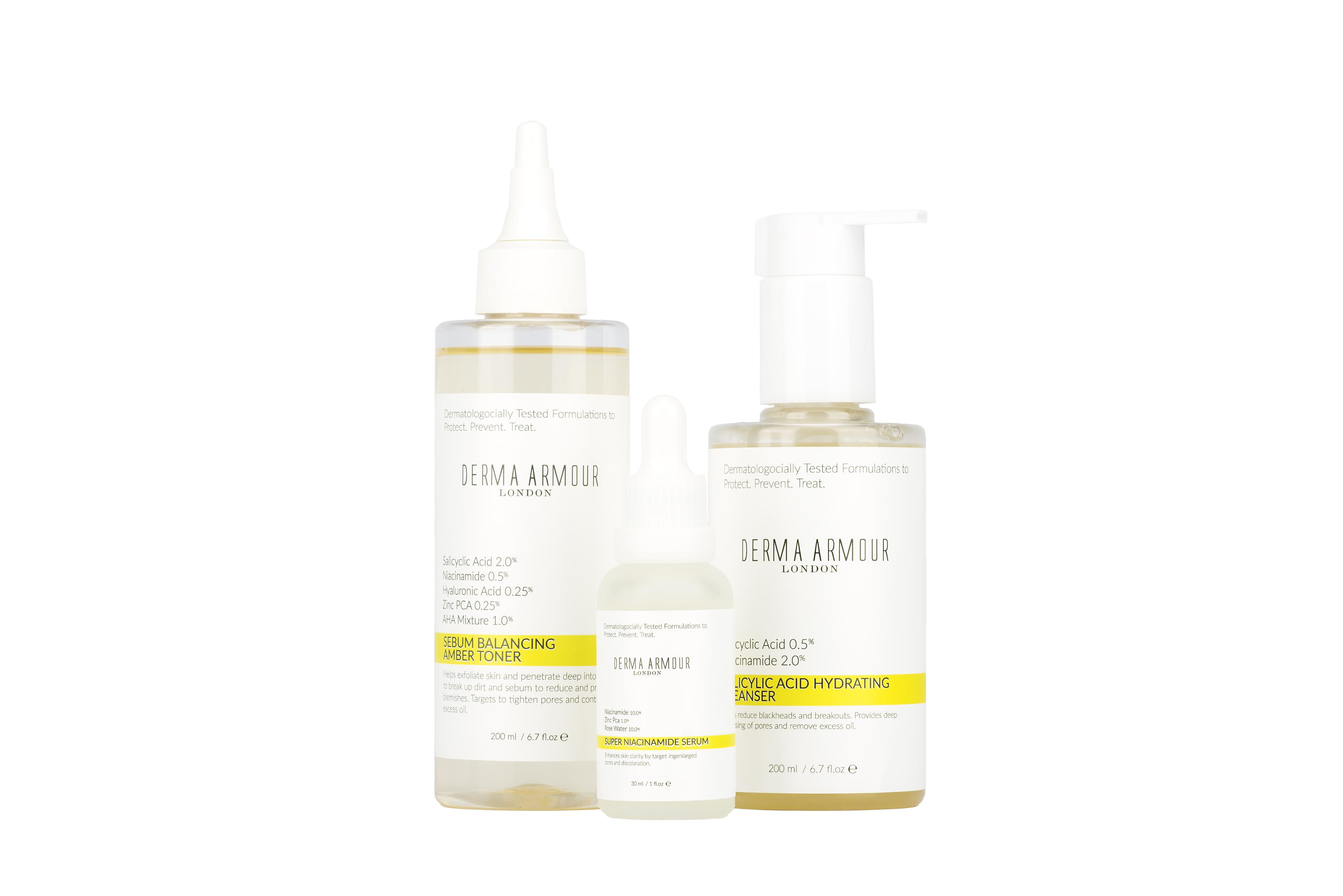 Derma Armour Salicylic Acid Skincare Set – 3-Step Routine for Oily & Acne-Prone Skin