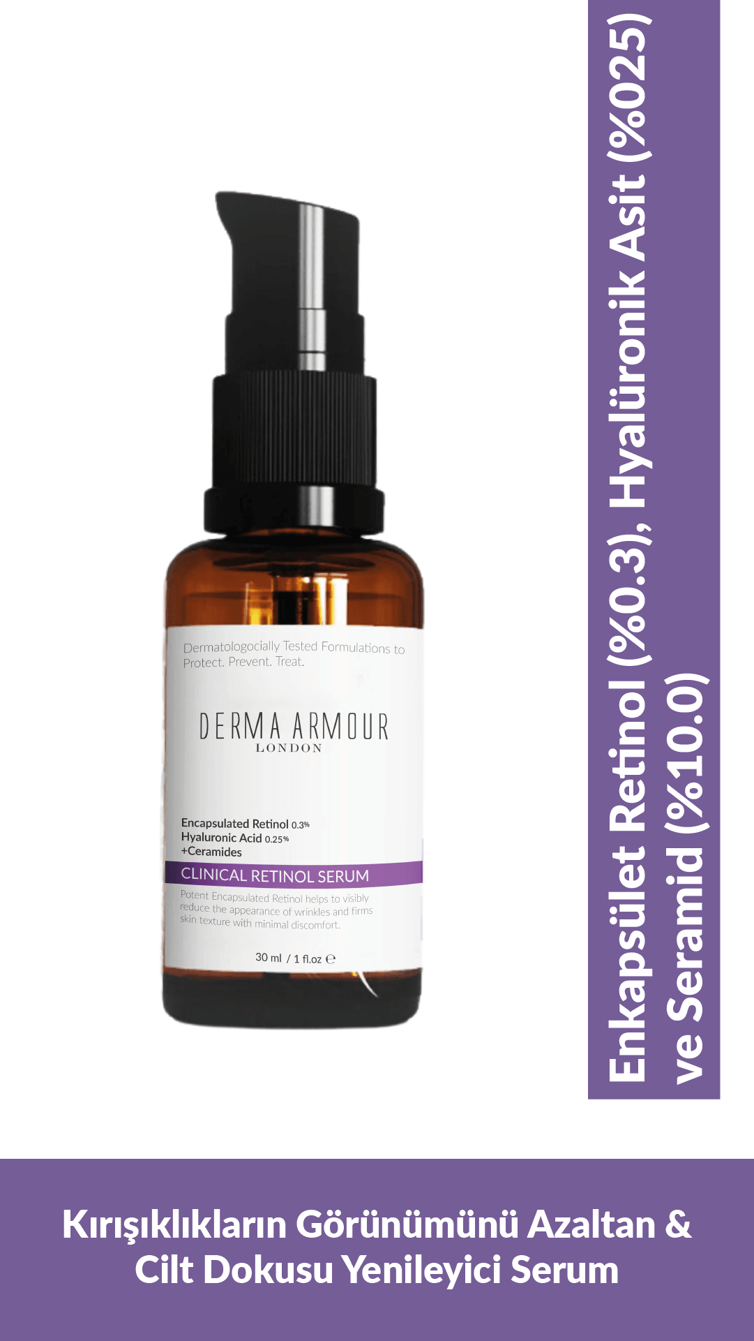 Clinical Retinol Serum (Retinol (0.3%) and Hyaluronic Acid (0.25%)), 30 ml