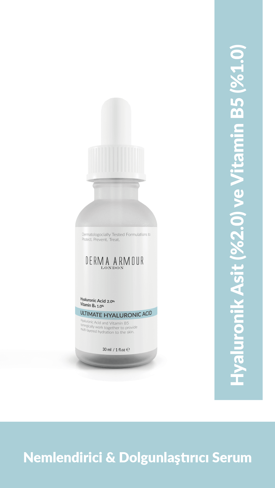 Ultimate Hyaluronic Acid Serum (Hyaluronic Acid (%2.0 )and Vitamin B5 (%1.0) ,30 Ml