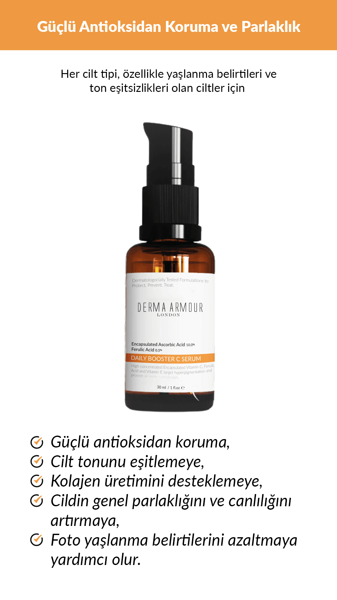 Daily Booster C Serum (Ascorbic Acid (10%) and Ferulic Acid (0.5%)),30 ml