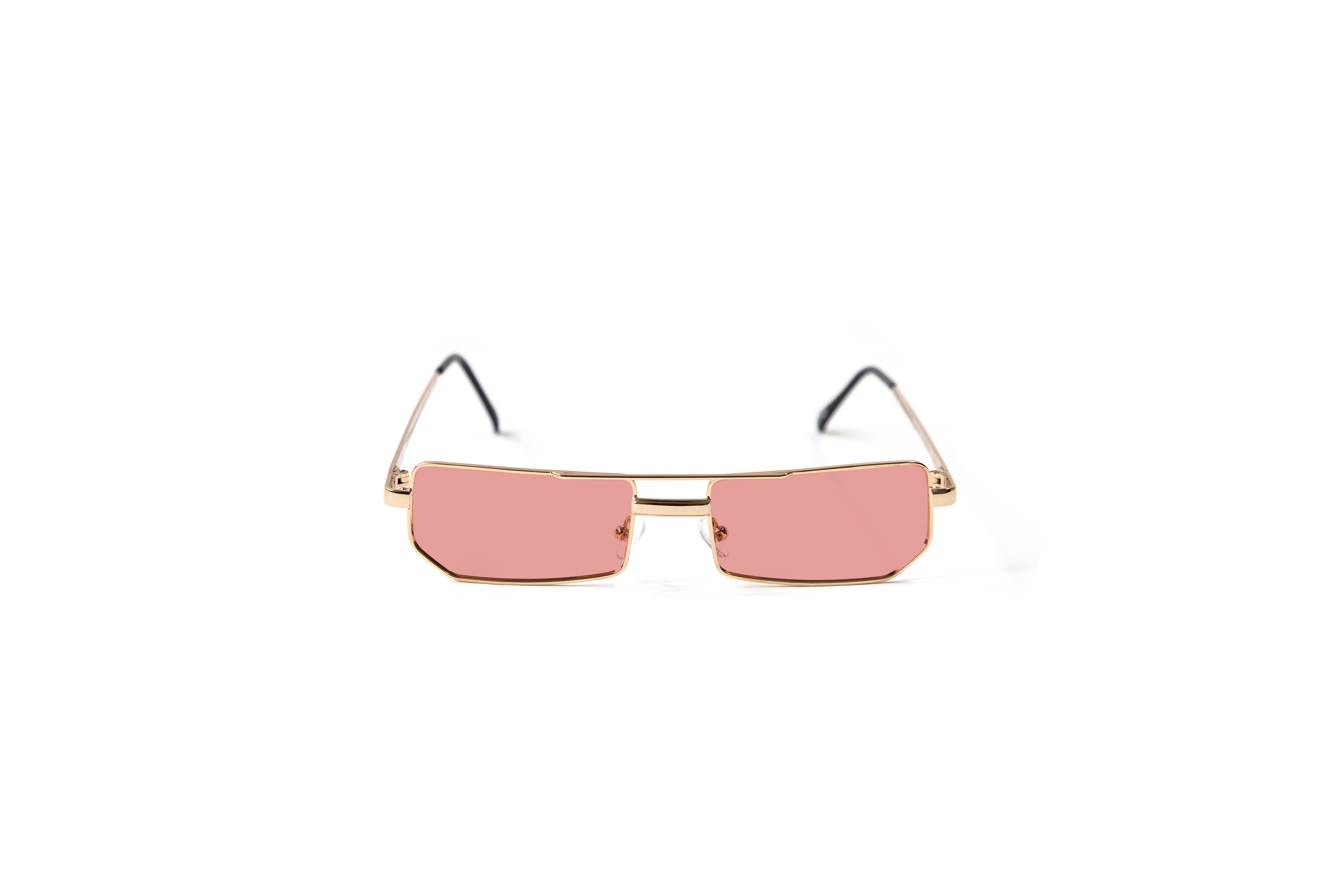 Aleyna Gold Frame Mono Color Lens - Light Rose Pink