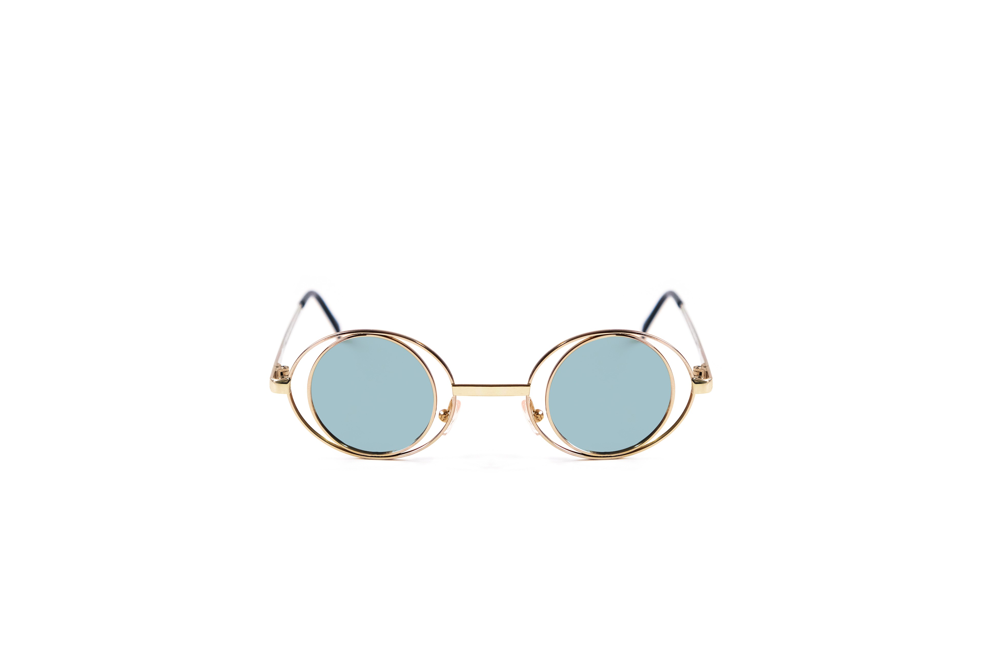 Selin Gold Frame Mono Color Lens - Turquoise