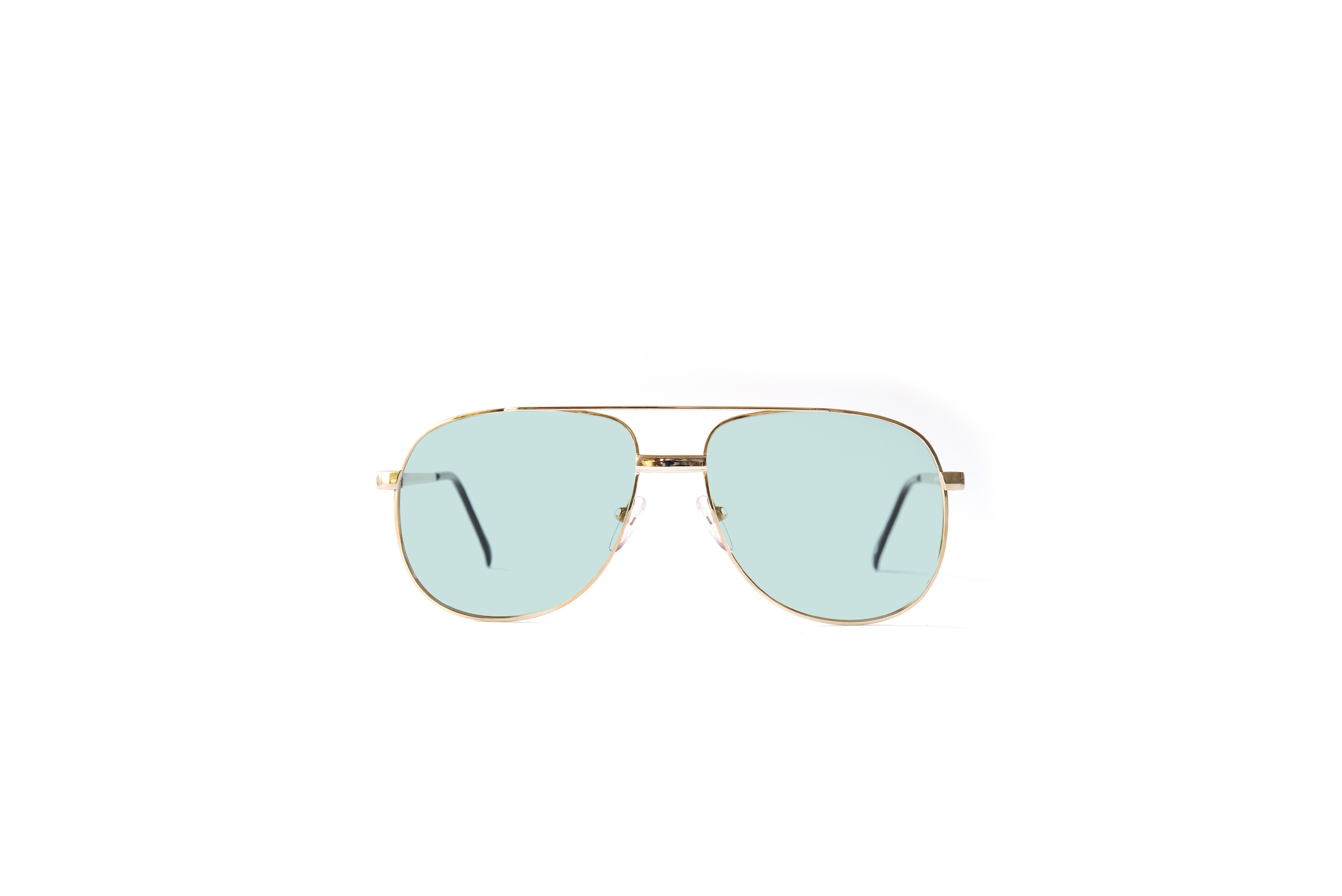 Charlie Burak Gold Frame Mono Color Lens - Turquoise