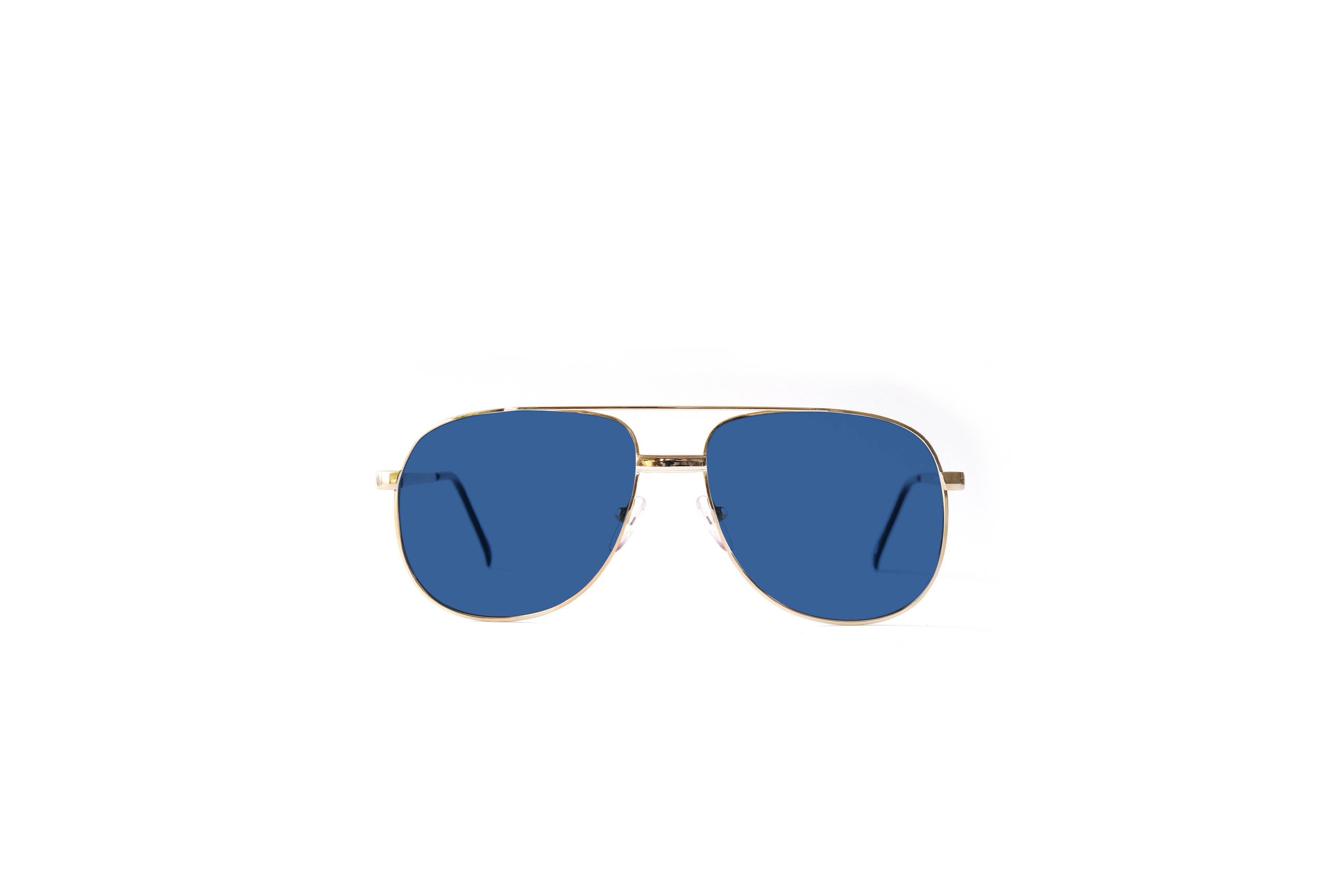 Charlie Burak Gold Frame Mono Color Lens - Midnight Blue