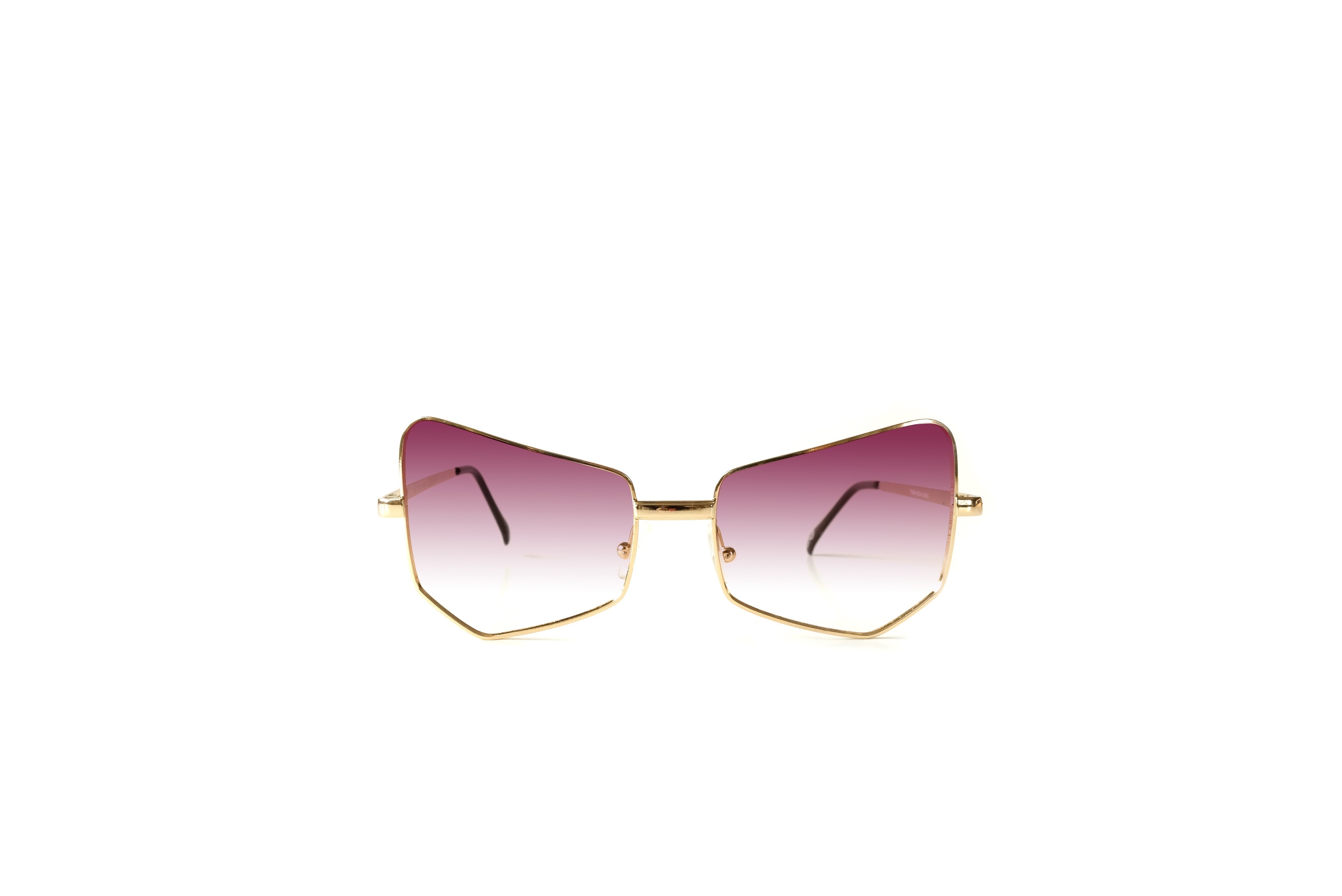 Tuana Gold Frame Gradient Lens - Gradient Burgundy