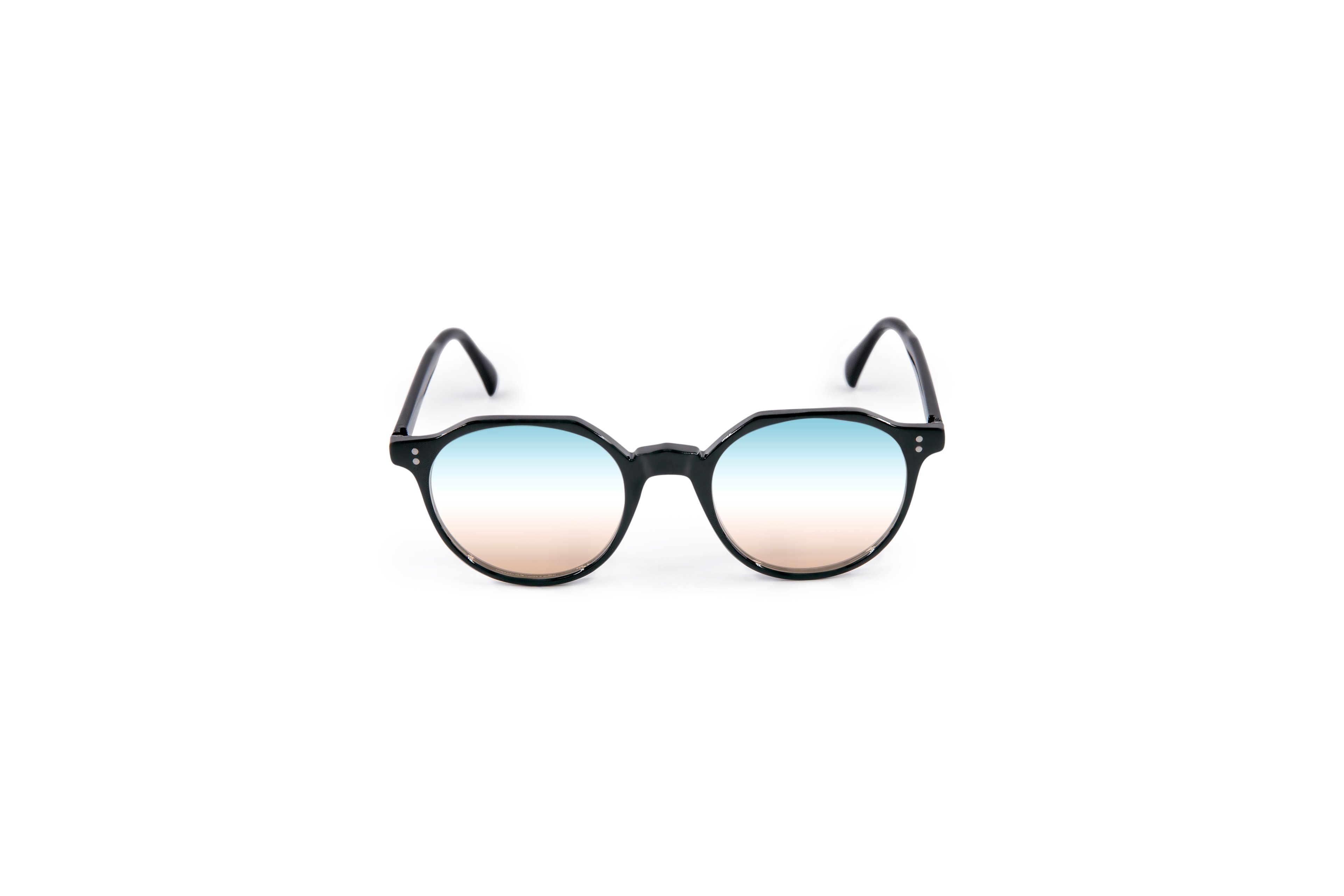 Ahu Black Frame 3 Color Lens - Blue-Brown