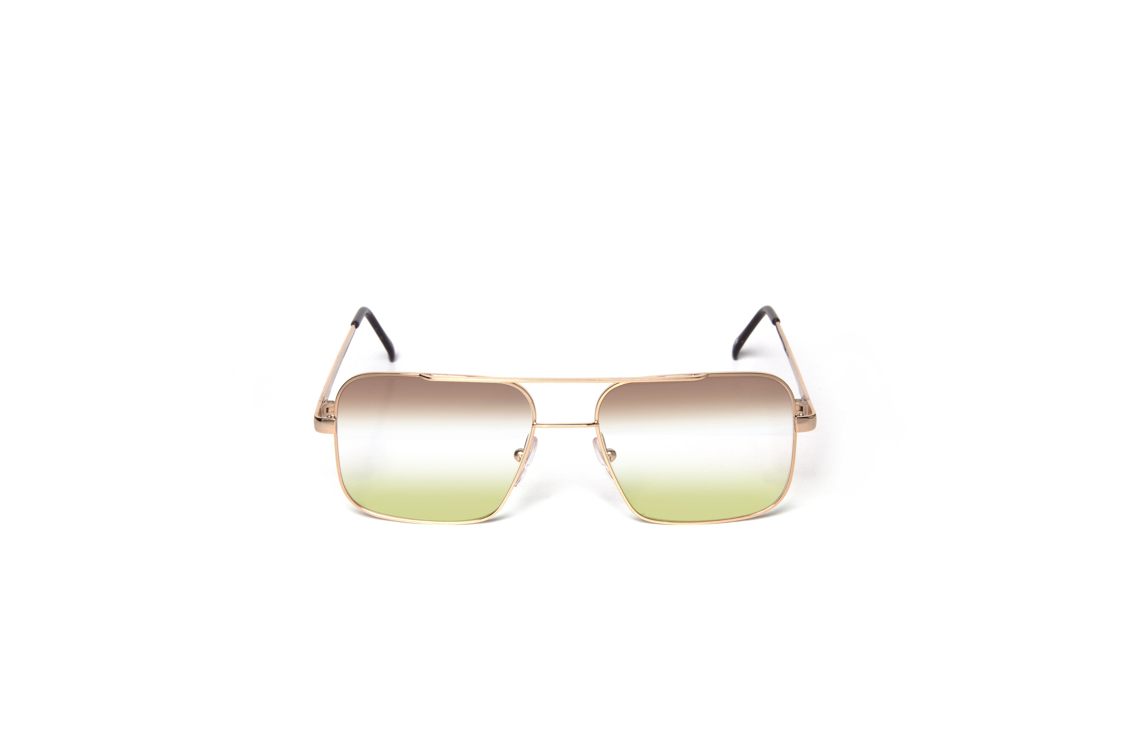 Memo Gold Frame Three Color Lens - Brown-Green