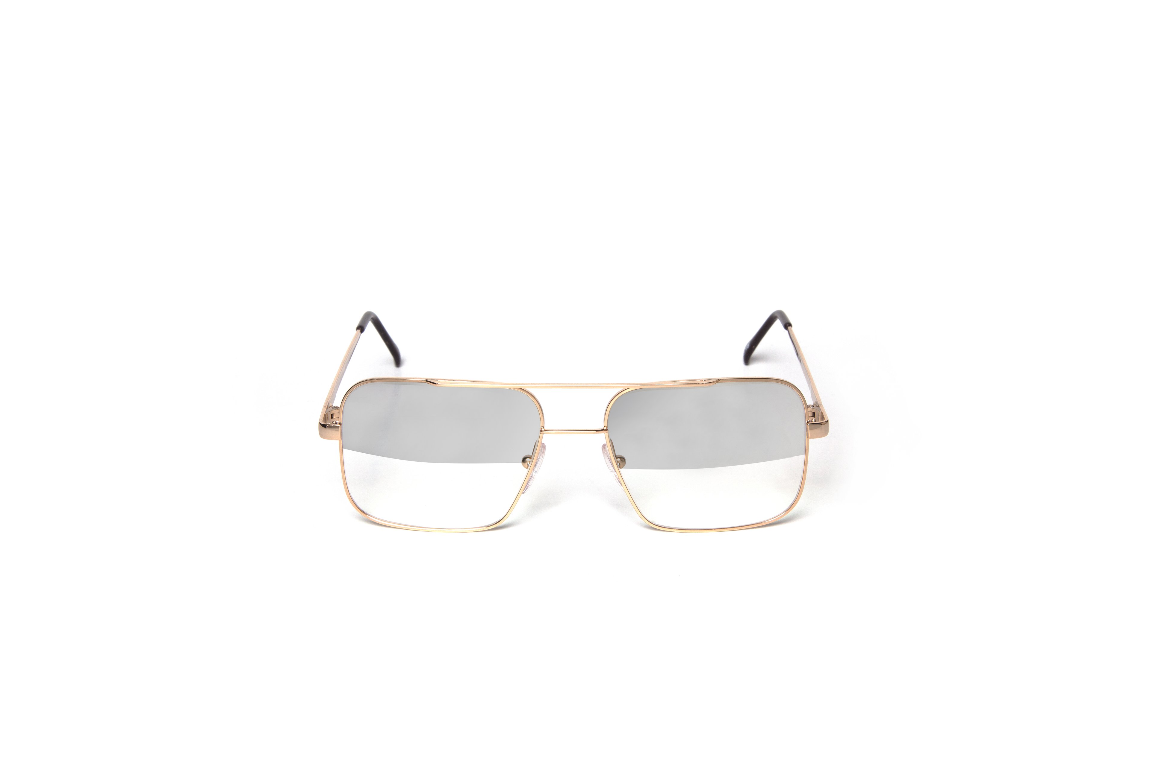 Memo Gold Frame Half Color Lens - Grey