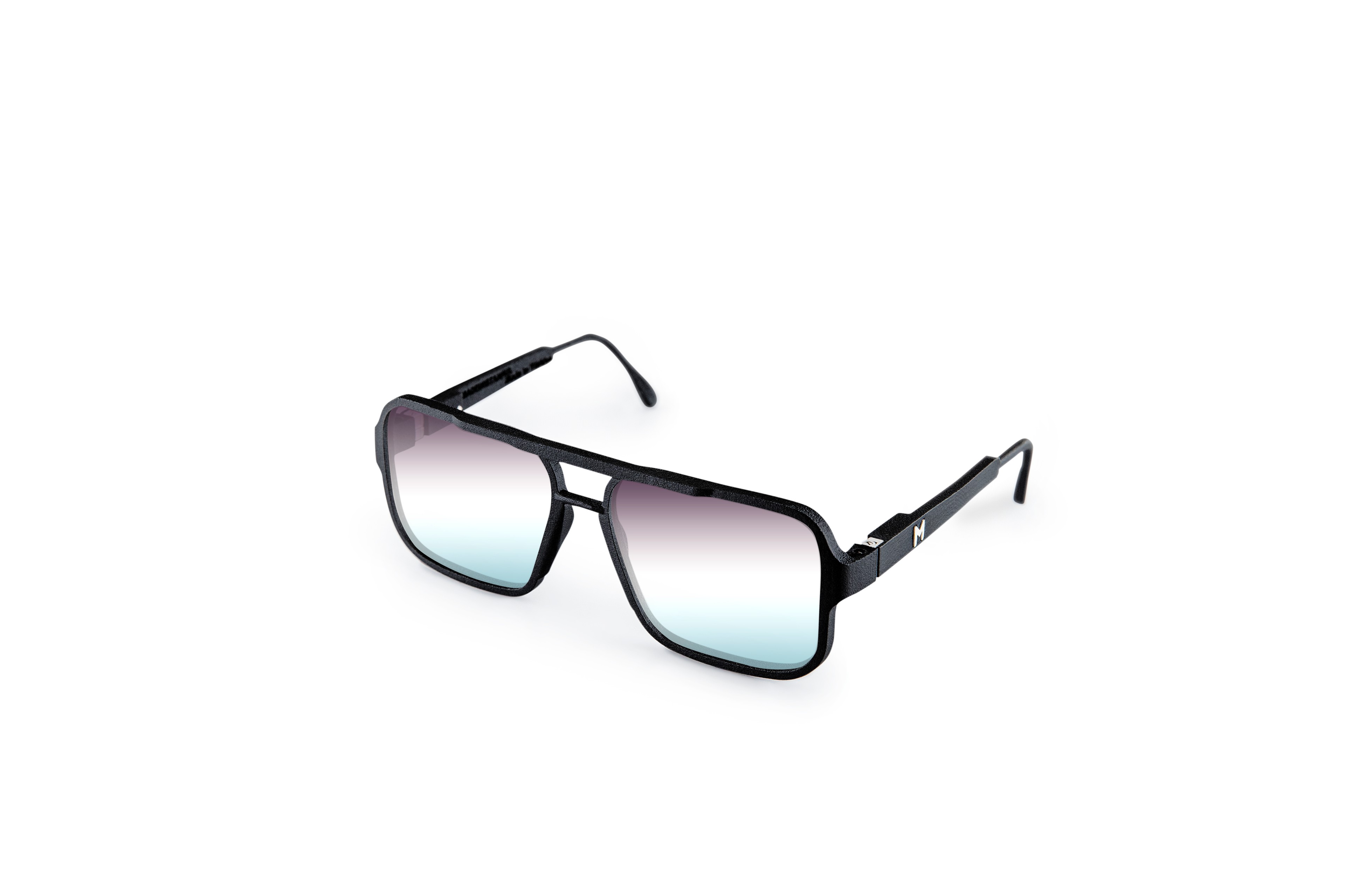 Memo 3D Printed Black Frame Black-Blue 3 Colors Lens