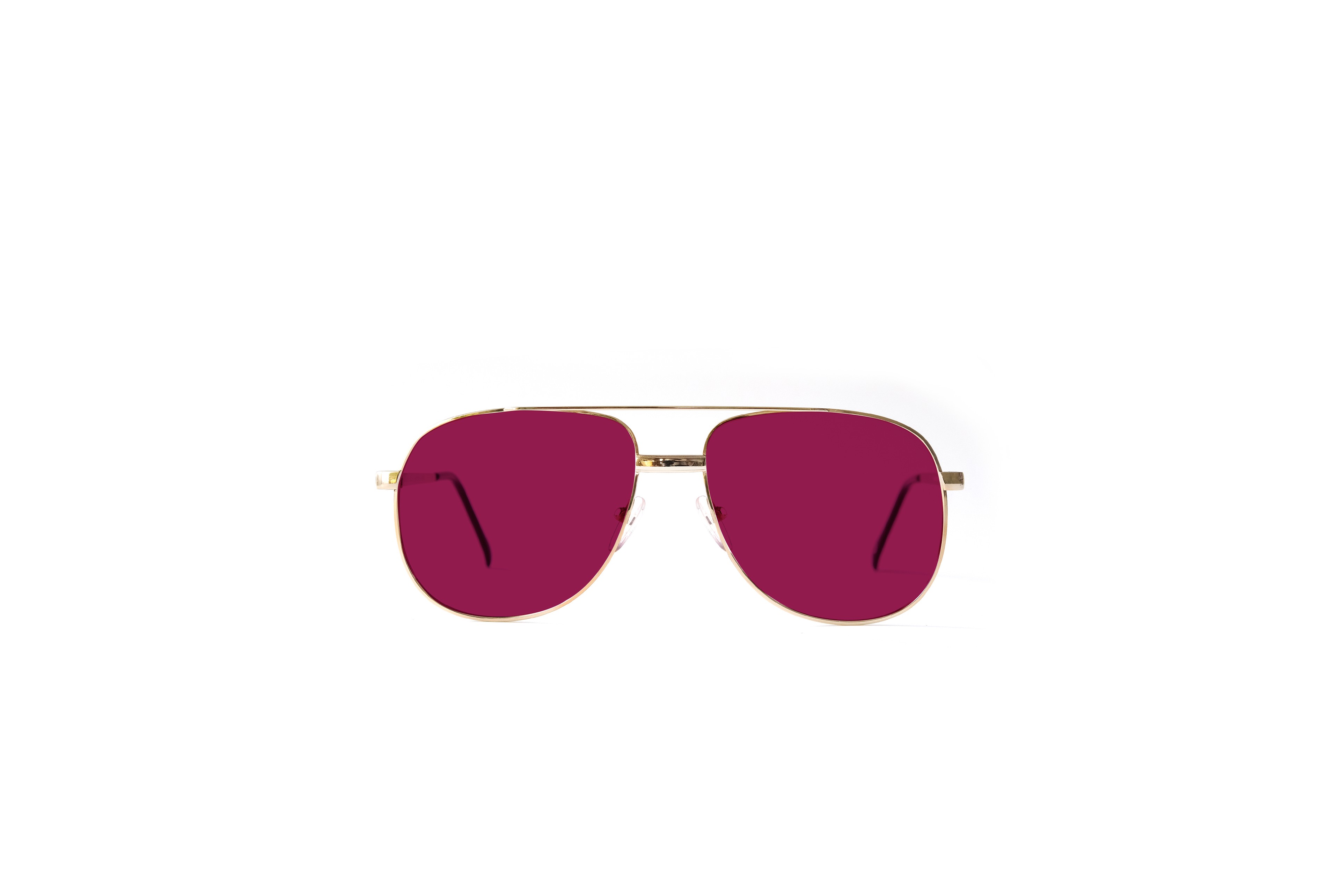 Charlie Burak Gold Frame Mono Color Lens - Burgundy