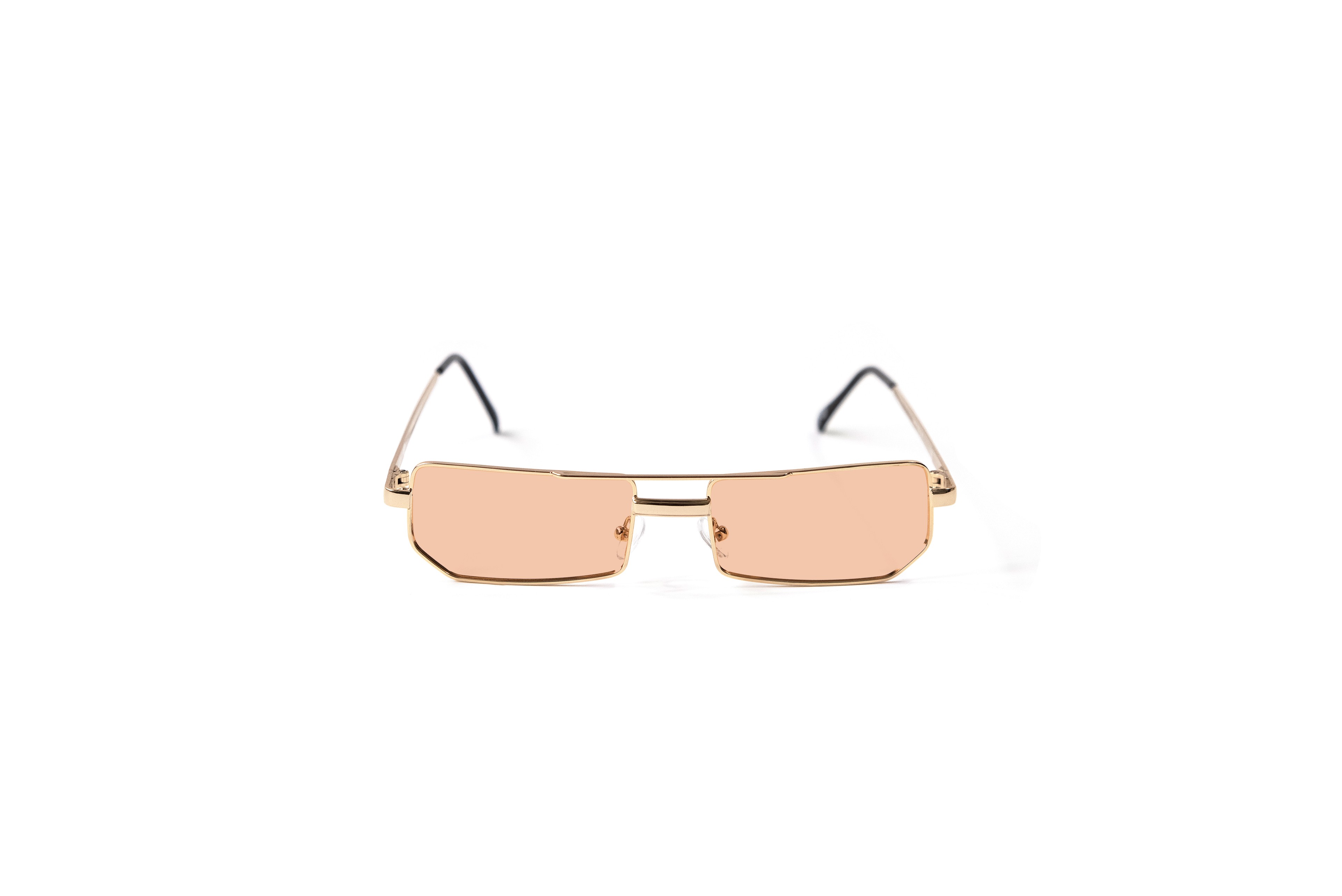 Aleyna Gold Frame Mono Color Lens - Salmon