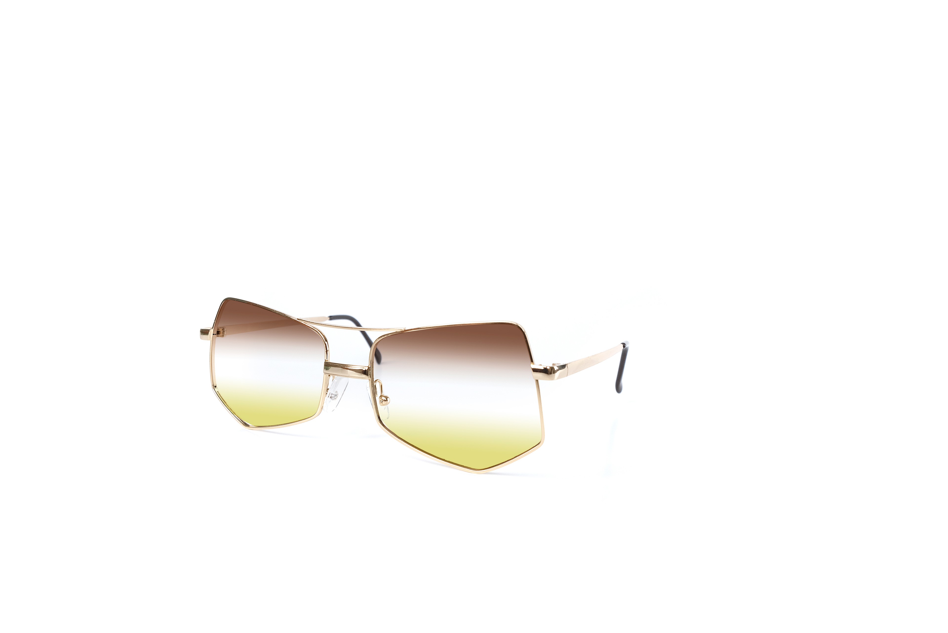 Cecile Gold Frame Three Color Lens