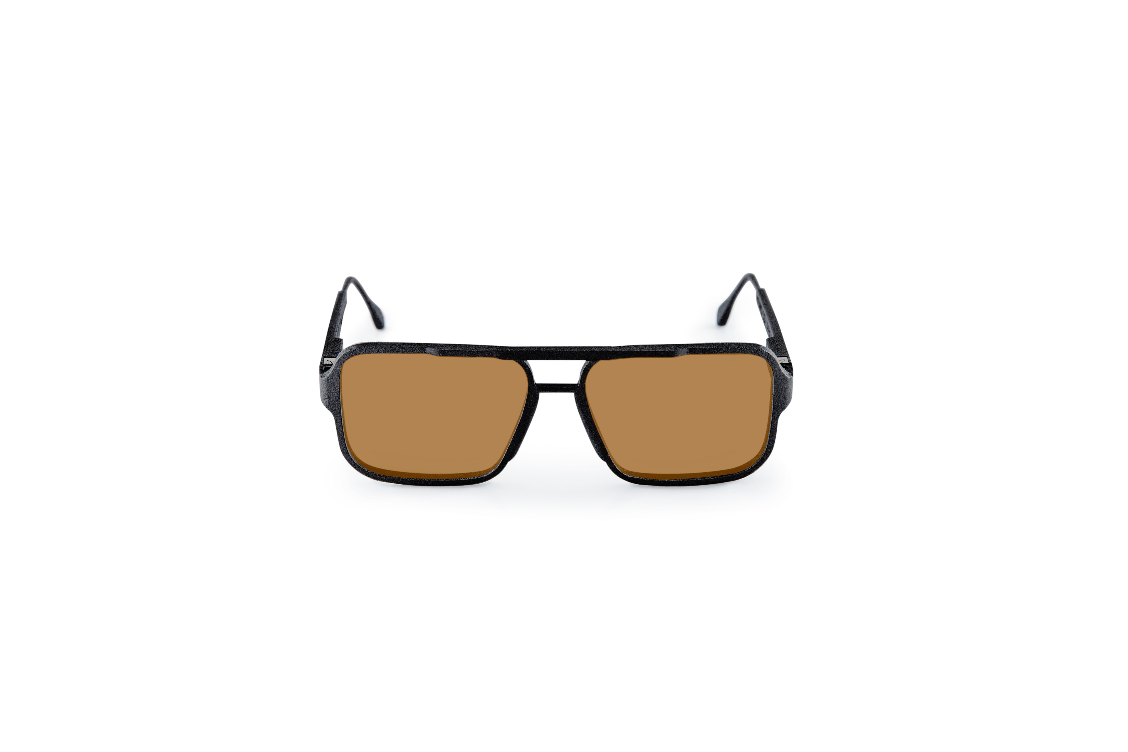 Memo 3D Printed Black Frame Light Brown Lens