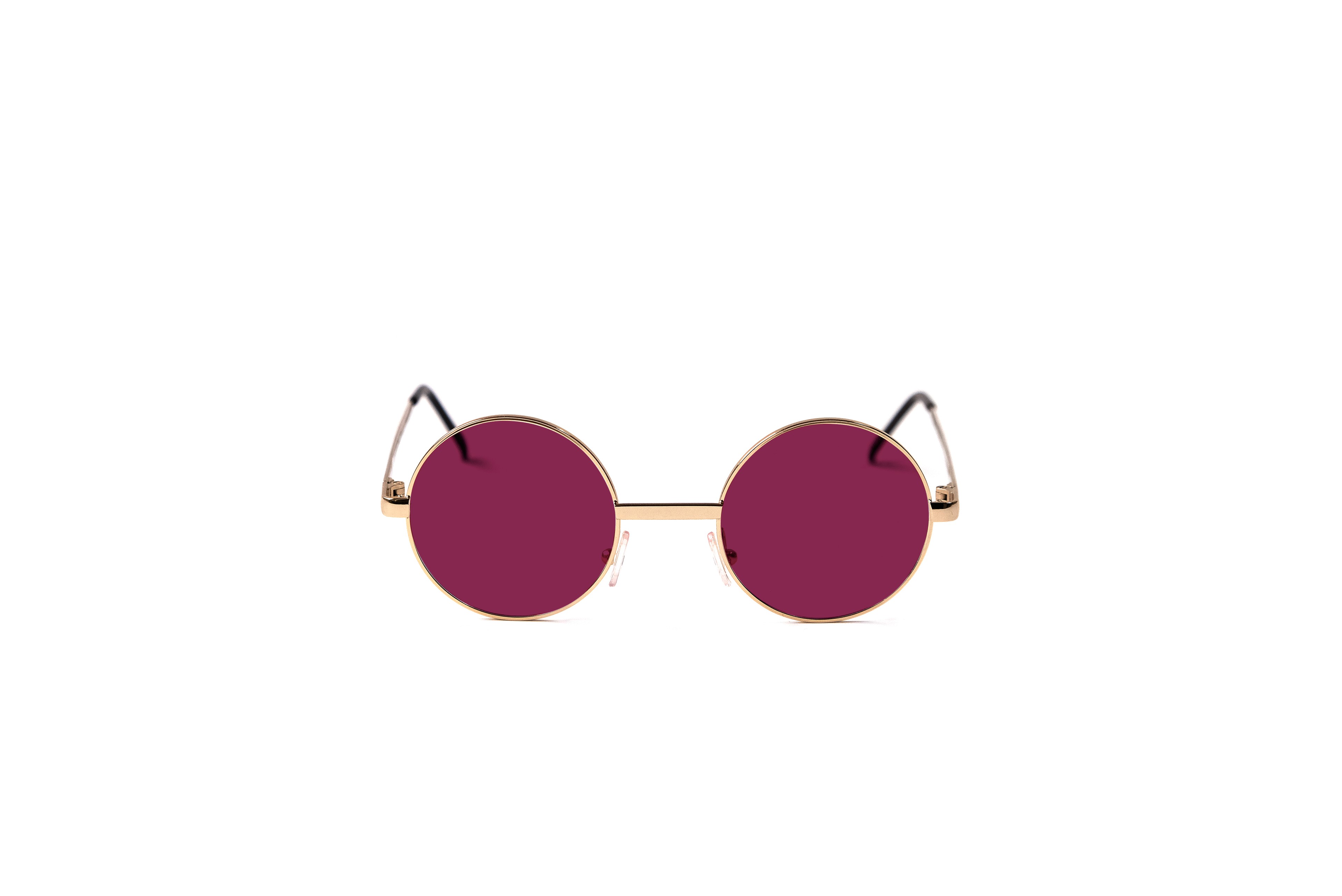 Pırıl Gold Frame Mono Color Lens - Burgundy