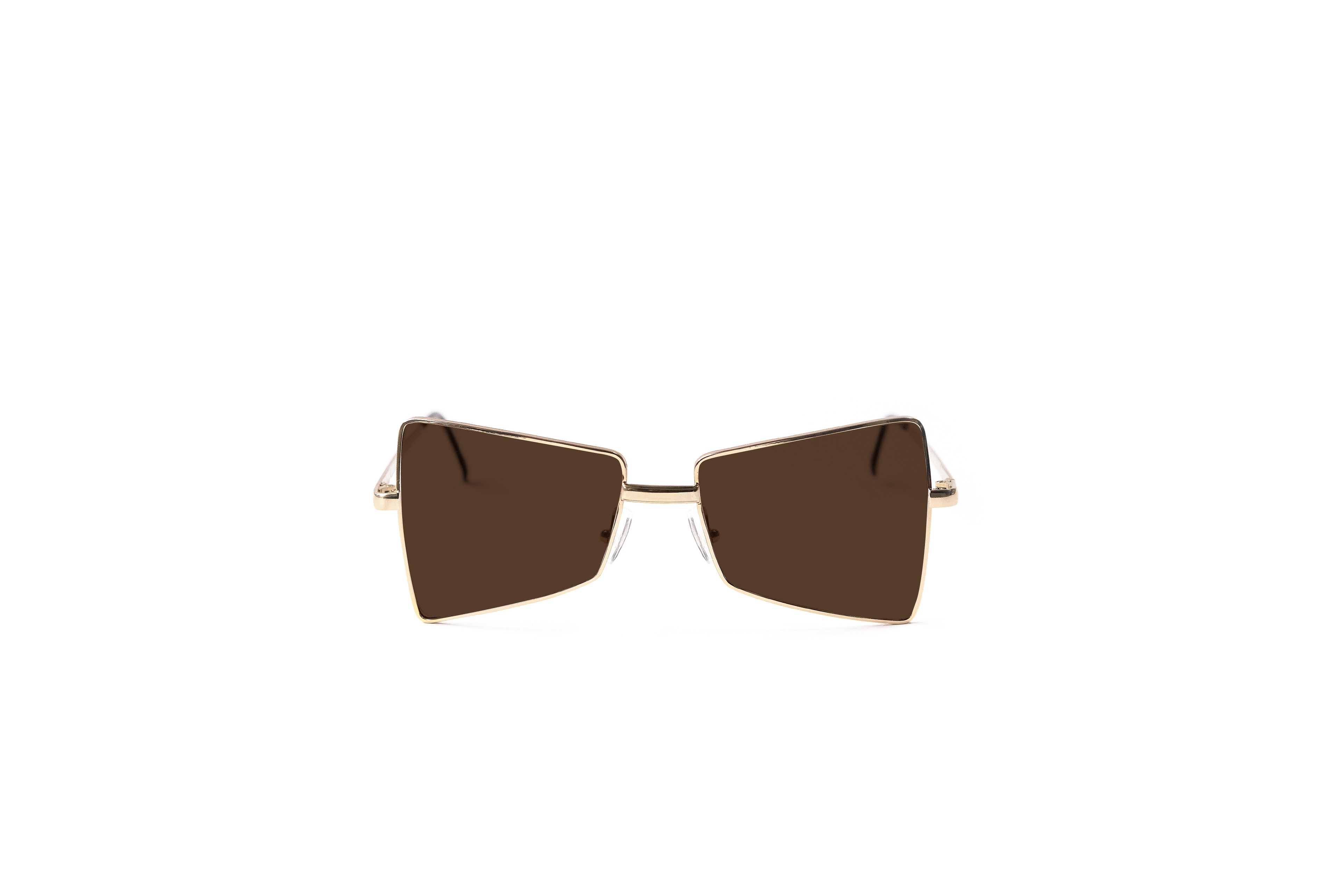 Hande Gold Frame Mono Color Lens - Brown