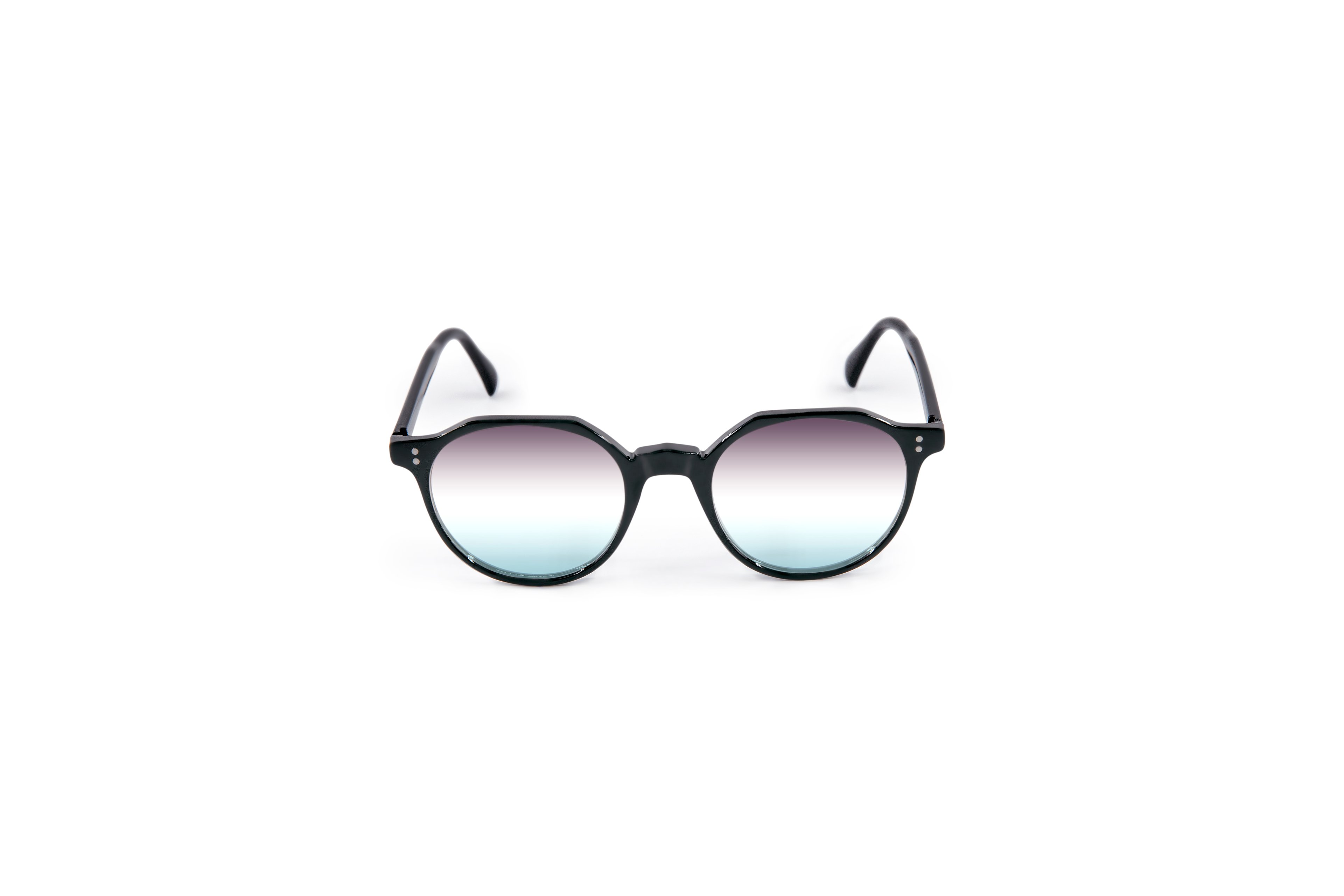 Ahu Black Frame 3 Color Lens - Black-Blue