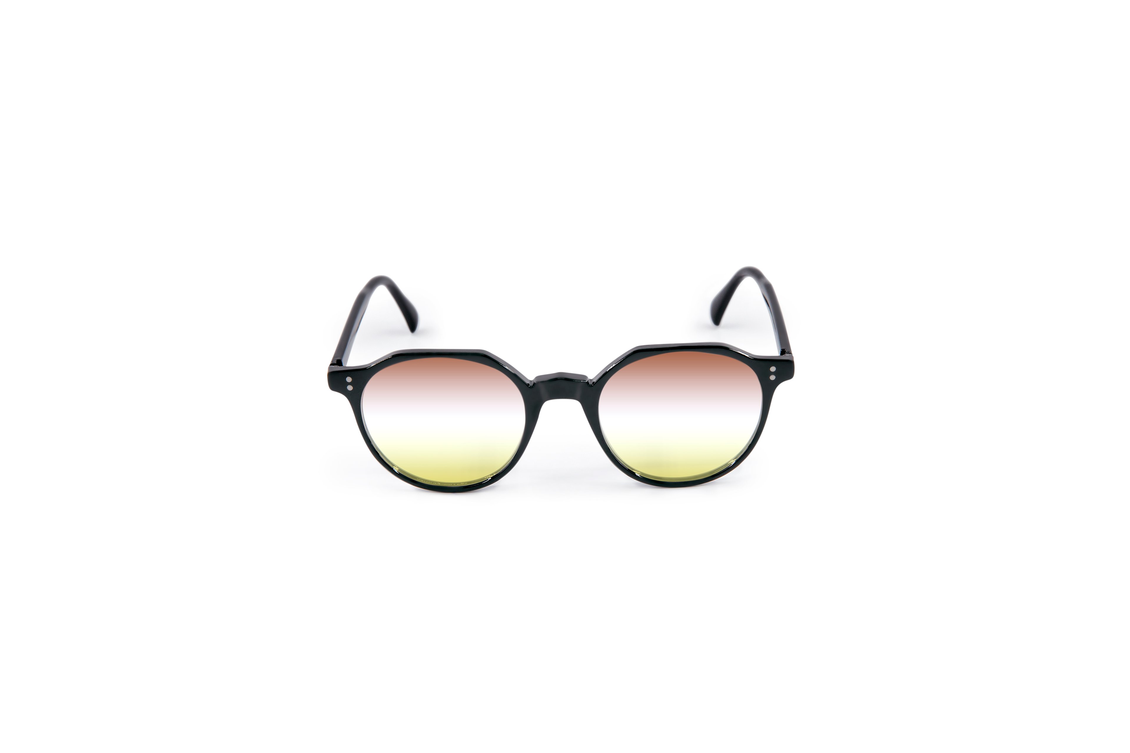 Ahu Black Frame 3 Color Lens - Brown-Green