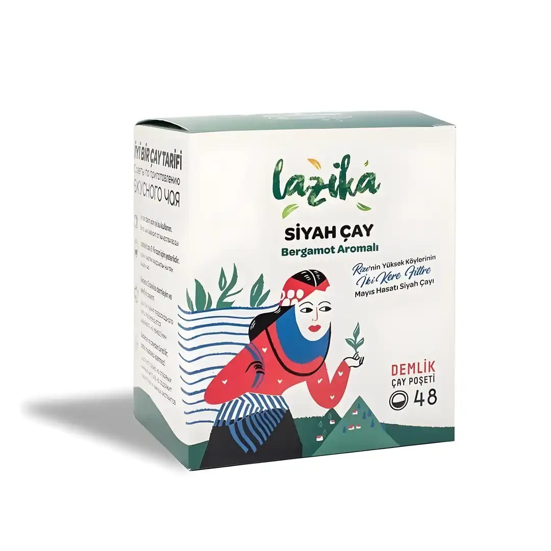 LAZİKA Bergamot Aromalı Demlik Poşet Çay 48li  İlk Hasat