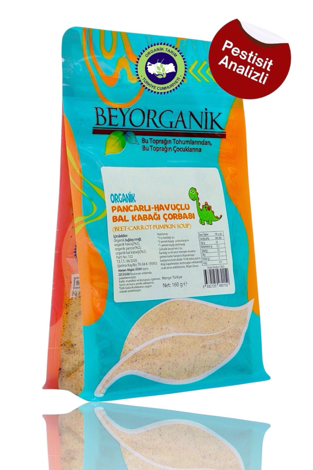 BEYORGANİK PANCARLI HAVUÇLU BAL KABAĞI ÇORBASI  160GR