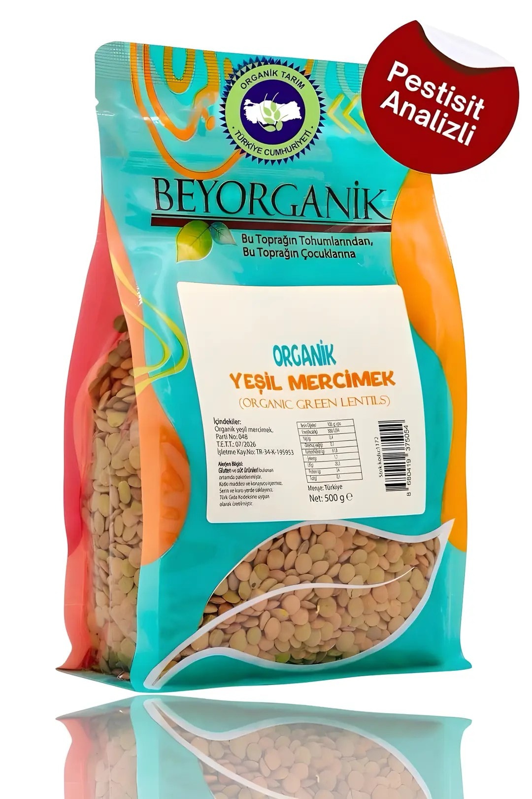 Beyorganik Organik Yeşil Mercimek 500 GR