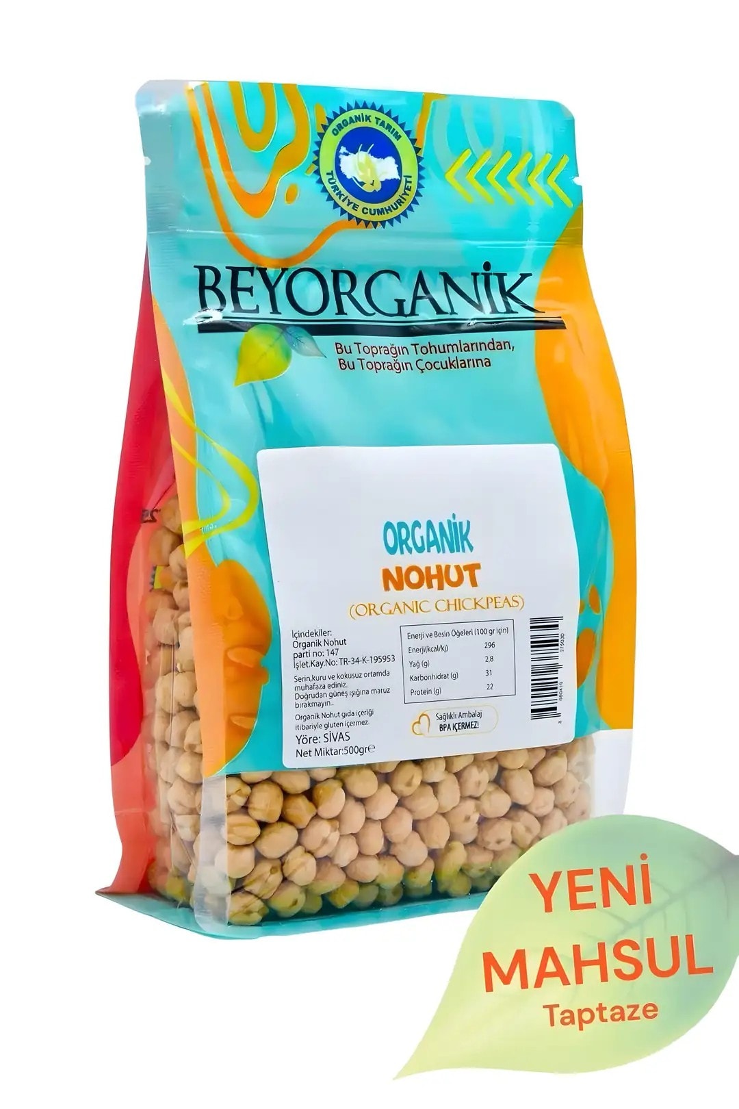 Beyorganik Organik Nohut 500 GR