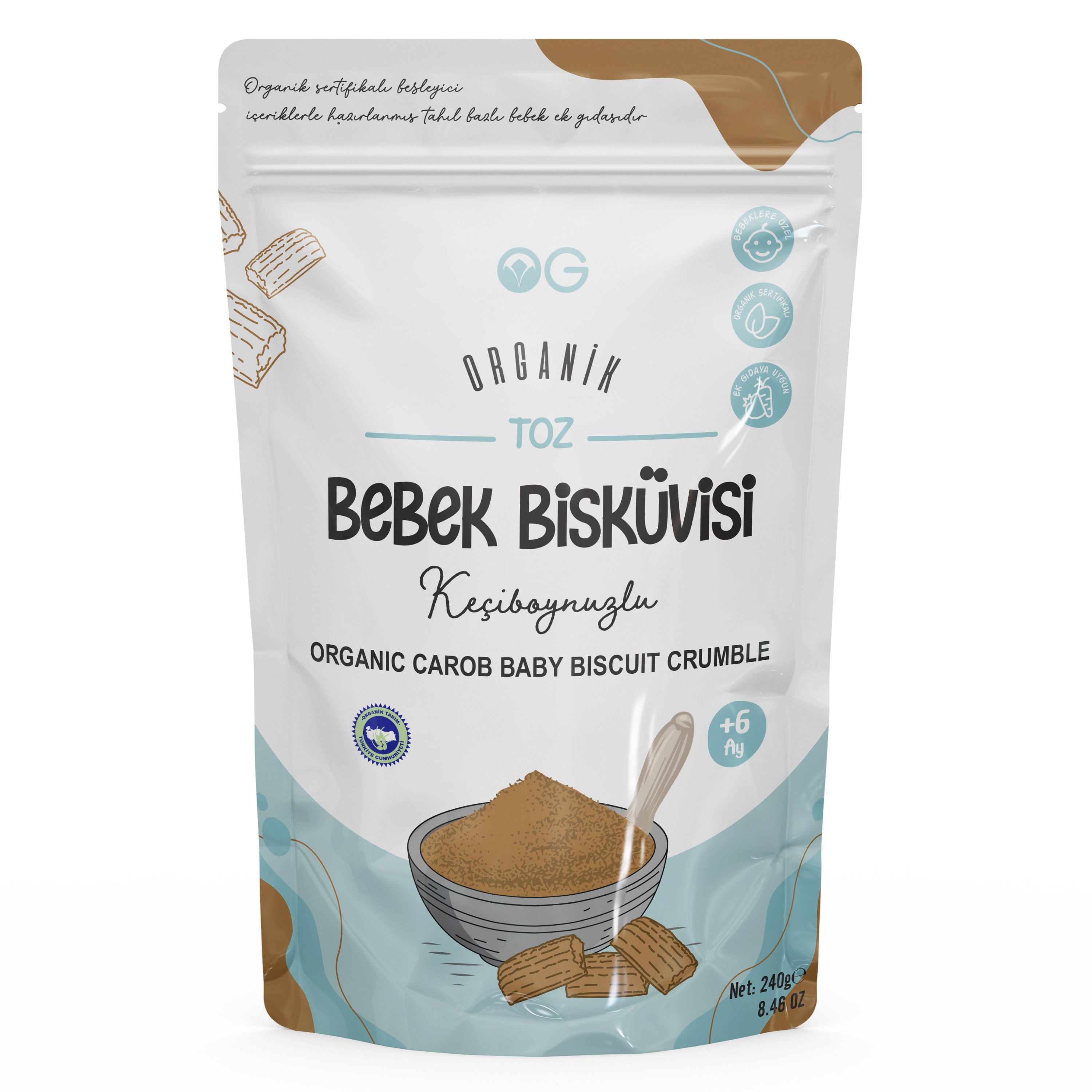 OG ORGANİK TOZ BEBEK BİSKÜVİSİ KEÇİBOYNUZLU