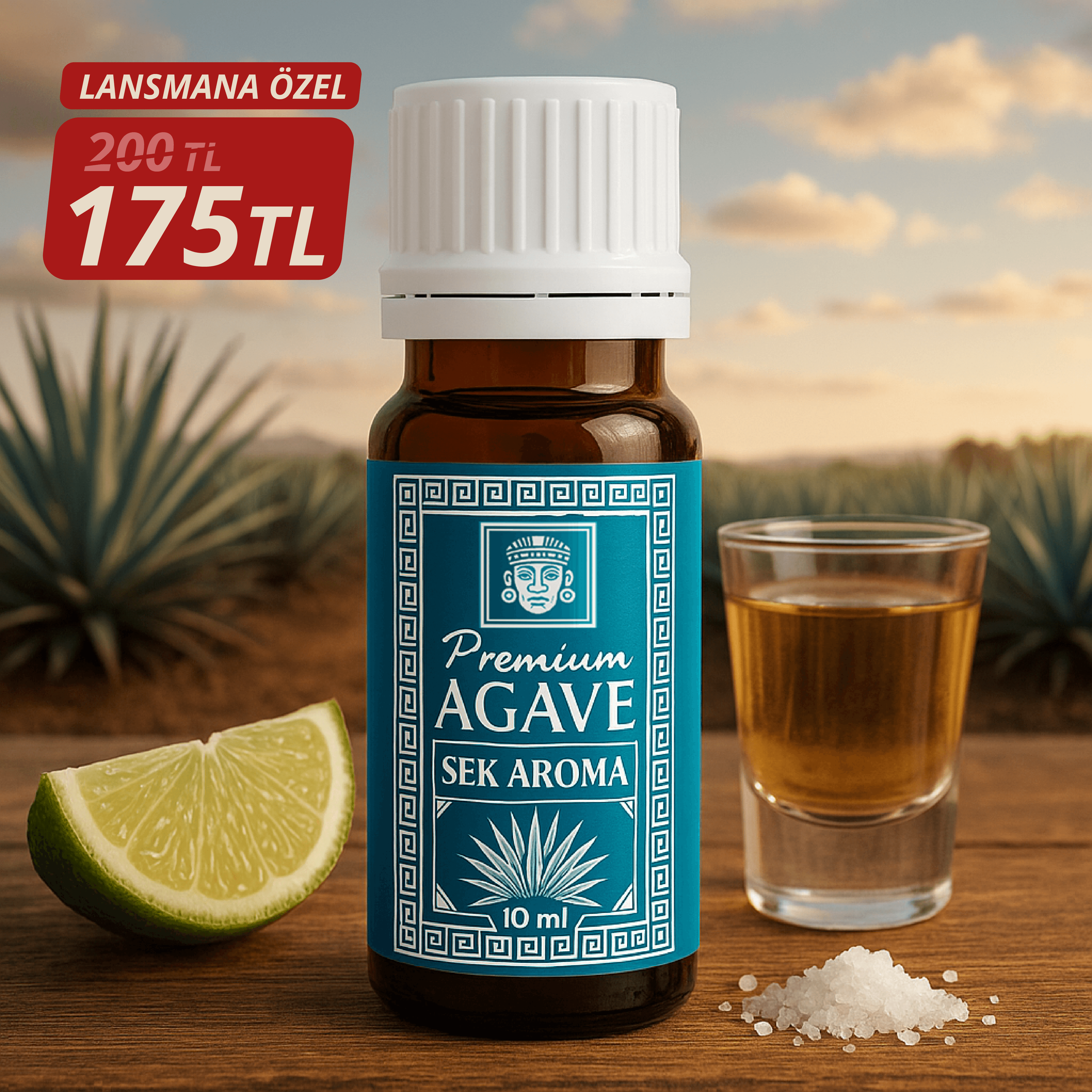 Sek Aroma O. Silver Premium Agave Aroması Kiti 10ml (1 litre uyumlu)