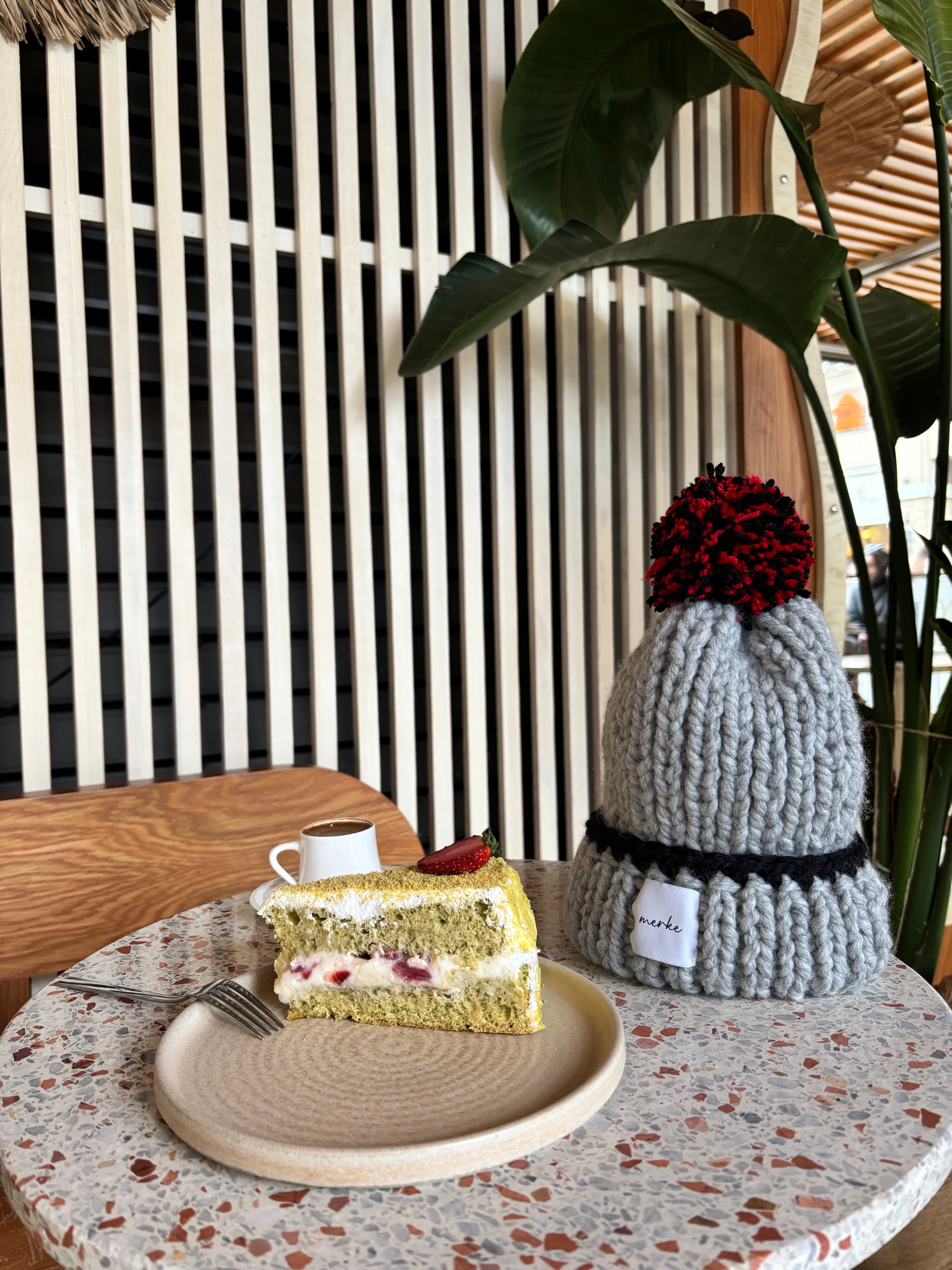 Ribbon El Örgüsü Atkı & Bere Seti