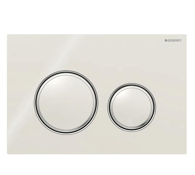 Geberit Sigma21 Kumanda Kapağı, Çift Basmalı, Bej Cam