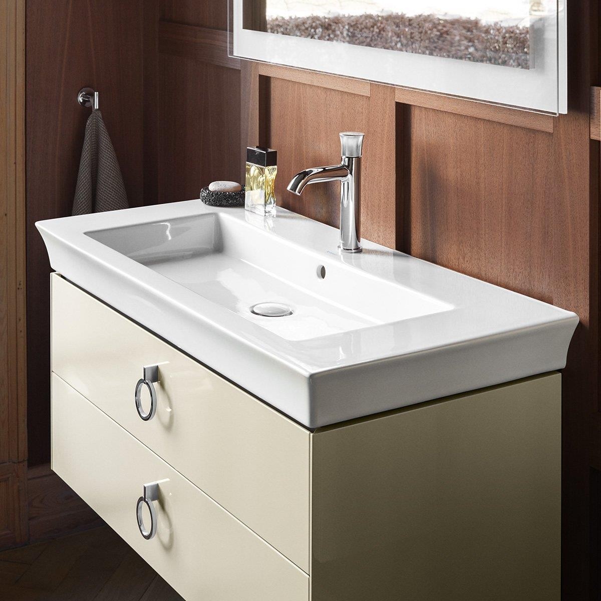 Duravit White Tulip Etajerli Lavabo 105 Cm Parlak Beyaz