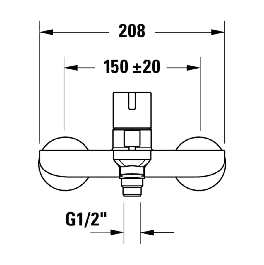 Duravit D-Neo Sıvaüstü Küvet Bataryası Parlak Krom