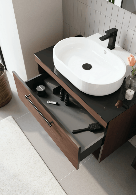 Orka Knidos Banyo Dolabı Takımı 90 Cm Legnano Dolaplı Ayna