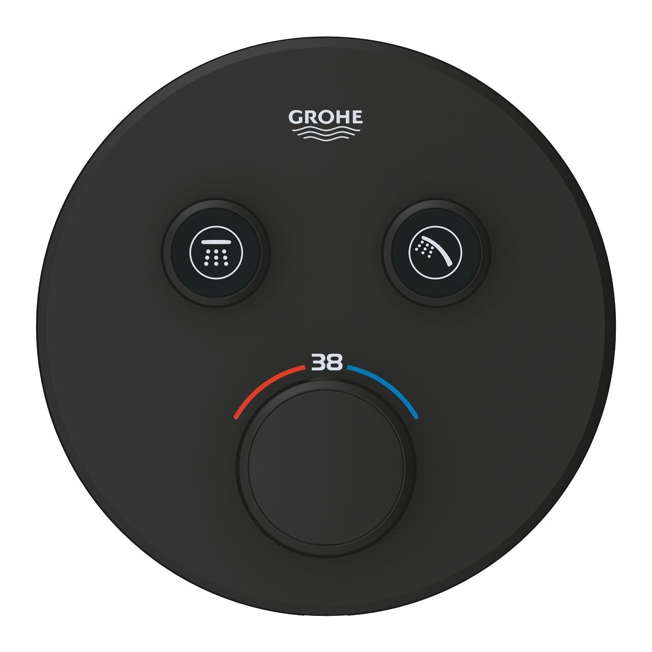Grohe Grohtherm Smartcontrol Ankastre Termostatik Banyo/Duş Bataryası 2 Yollu Hayalet Siyah