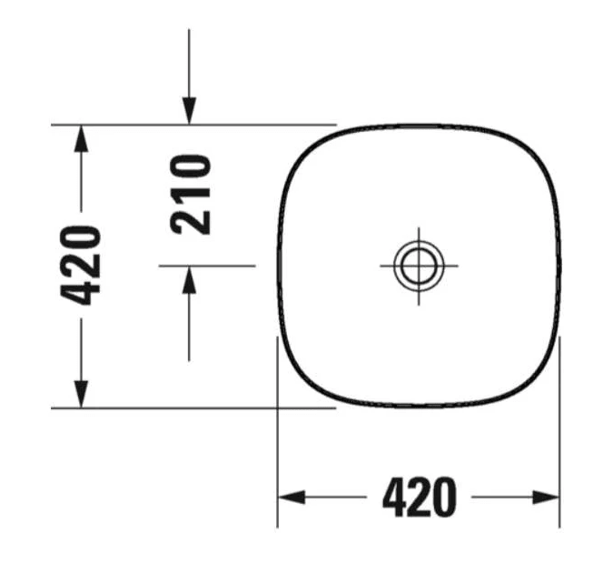 Duravit Zencha Çanak Lavabo 42 Cm Mat Antrasit