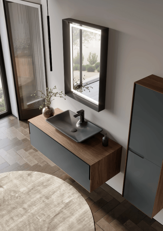 Orka Craft Banyo Dolabı Takımı 100 Cm Kompakt Meşe