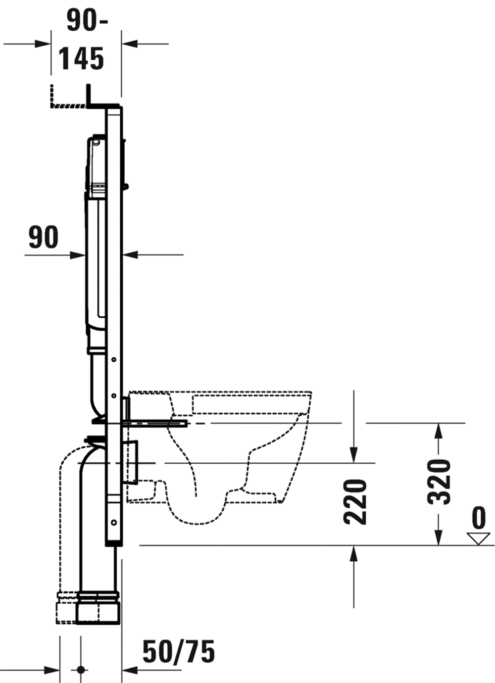 Duravit Durasystem® Gömme Rezervuar, Alçıpan 9Cm