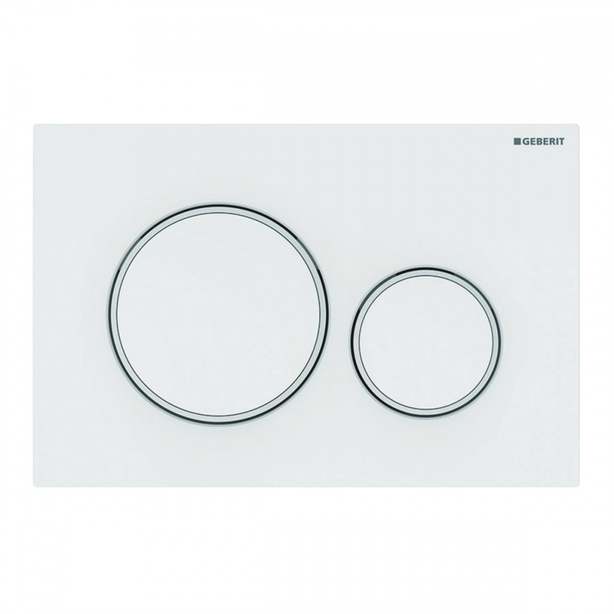 Geberit Sigma20 Kumanda Kapağı, Çift Basmalı, Beyaz/Matbeyaz/Beyaz