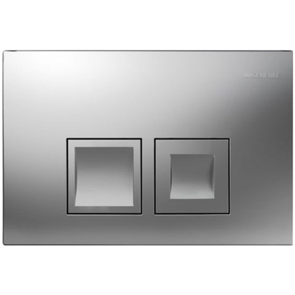 Geberit Delta50 Kumanda Kapağı, Çift Basmalı, Mat Krom