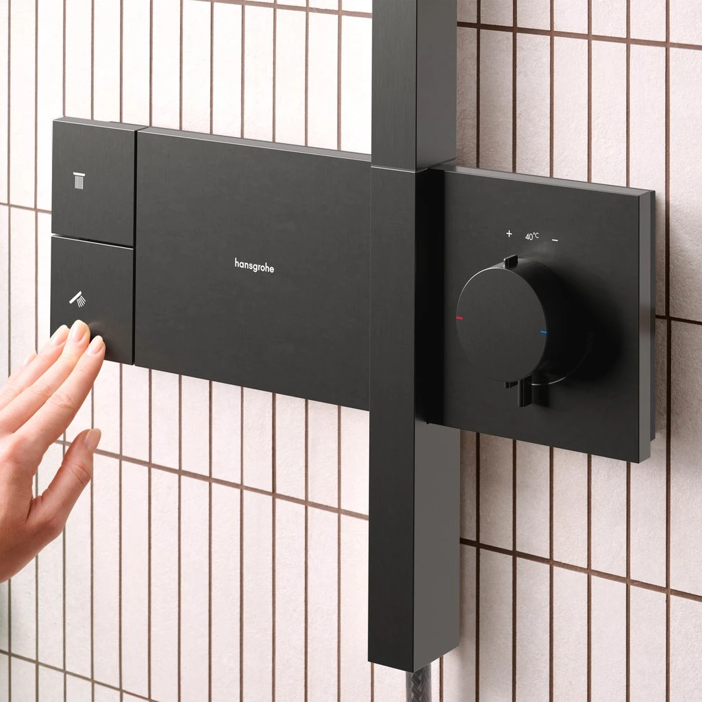 Hansgrohe Raindance Alive S Duş Kolonu 300 1Jet EcoSmart Mat Siyah Krom