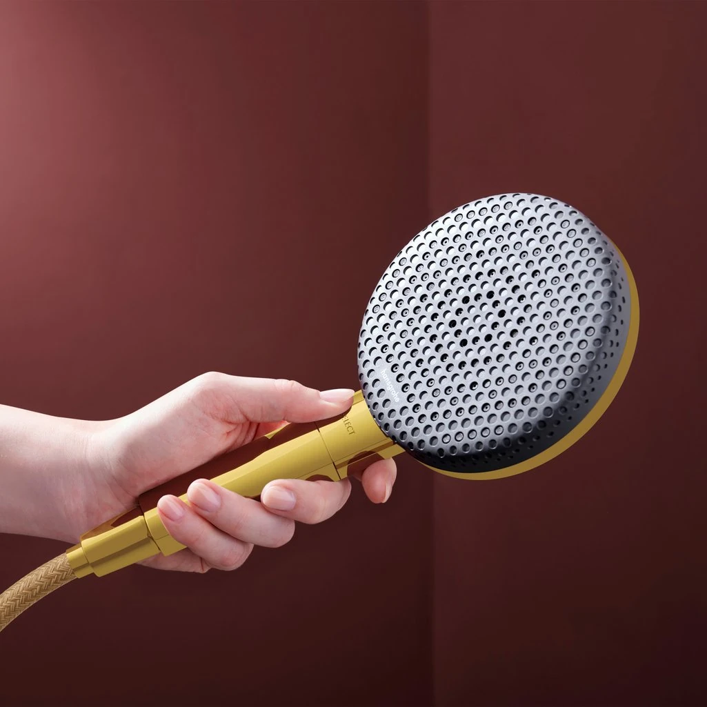 Hansgrohe Raindance Alive Select S Duş Askısı Seti 125 3jet EcoSmart Designflex Tekstil Duş Hortumu 160 cm Parlak Altın