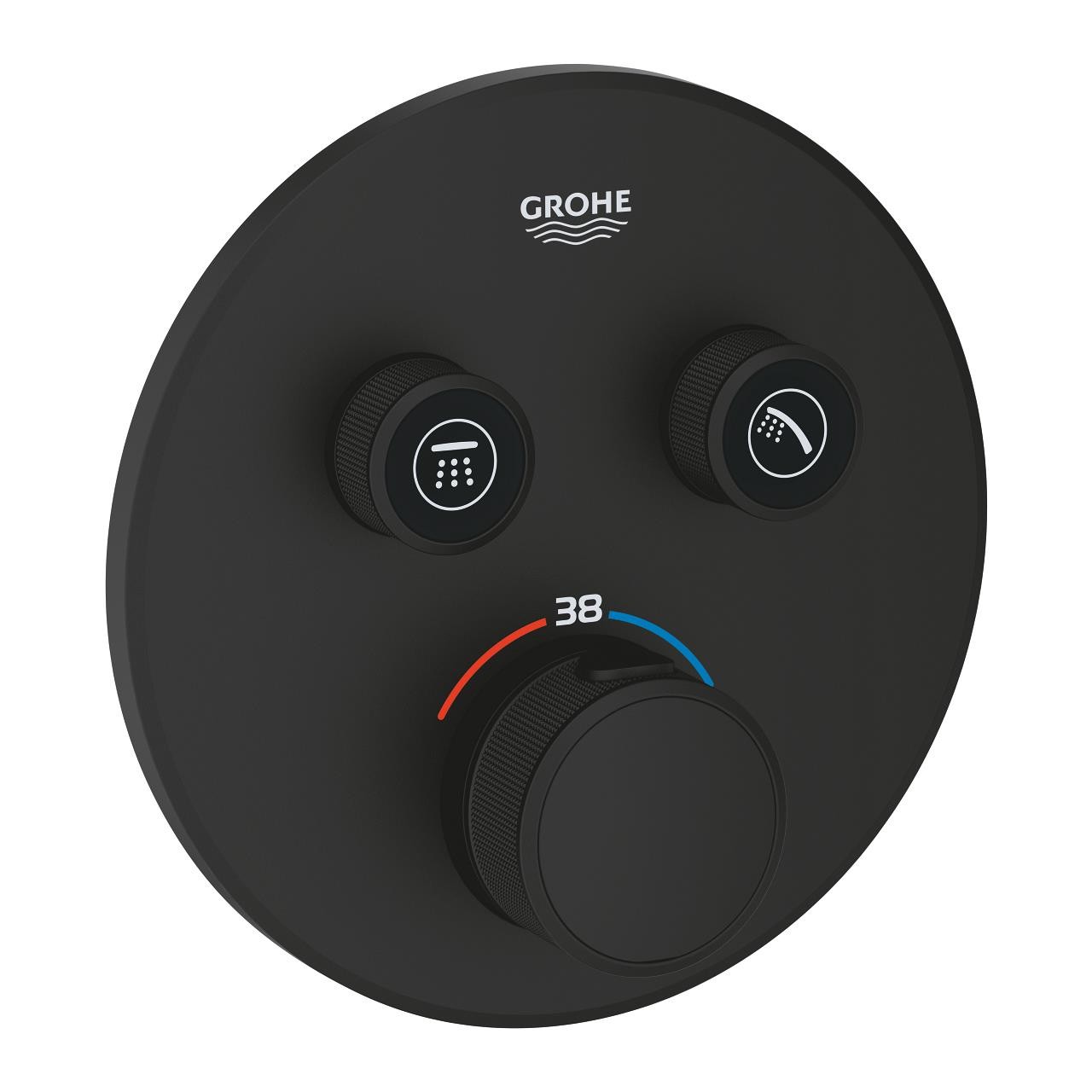 Grohe Grohtherm Smartcontrol Ankastre Termostatik Banyo/Duş Bataryası 2 Yollu Hayalet Siyah