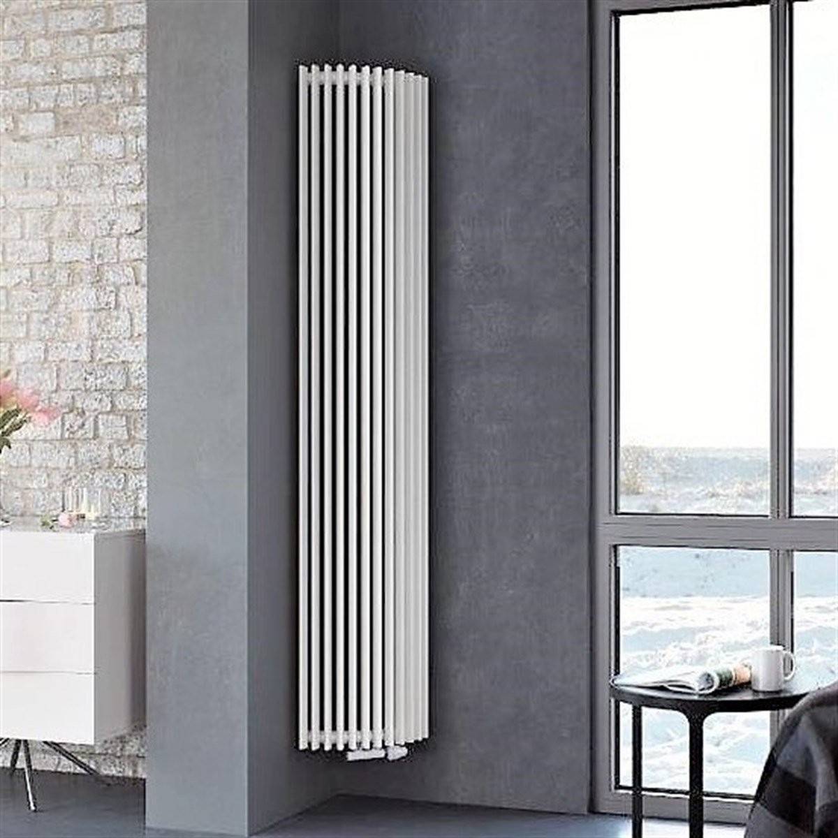 Chorus Köşe Dekoratif Radyatör 1800X340 Beyaz
