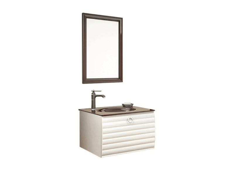 Orka Anzer Banyo Dolabı Takımı 60 Cm Parlak Beyaz