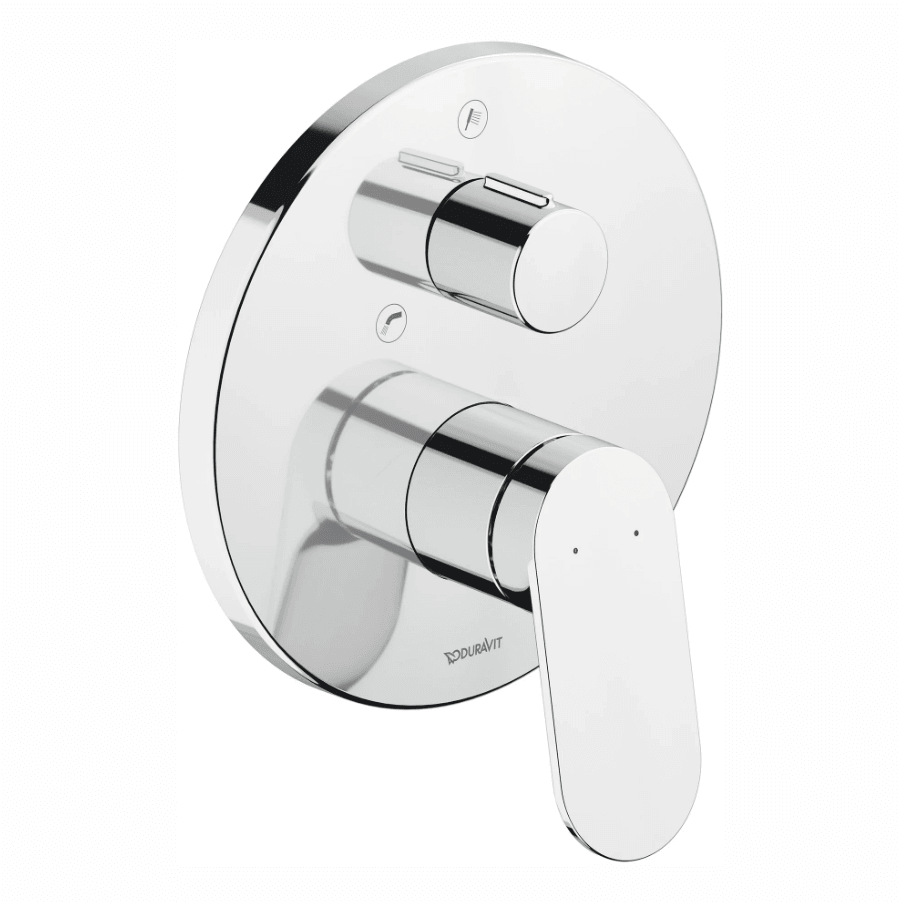 Duravit Wave Ankastre Küvet Bataryası Çift Çıkışlı Parlak Krom