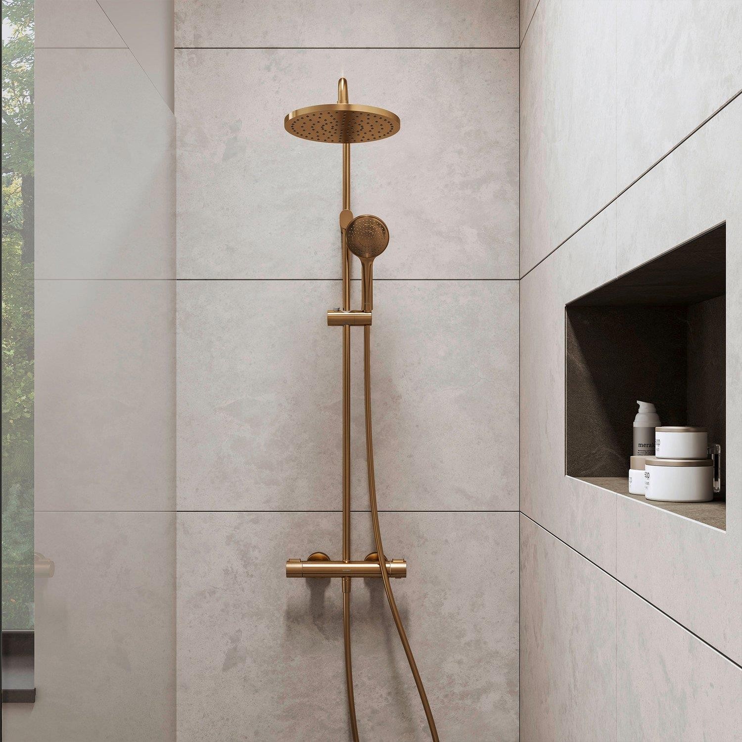 Duravit Th Termostatik Duş Kolonu Fırçalanmış Bronz