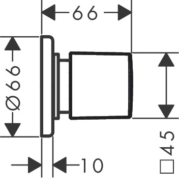 Hansgrohe Metris Ankastre Stop Valf Mat Bronz (Sıva Üstü Grubu)
