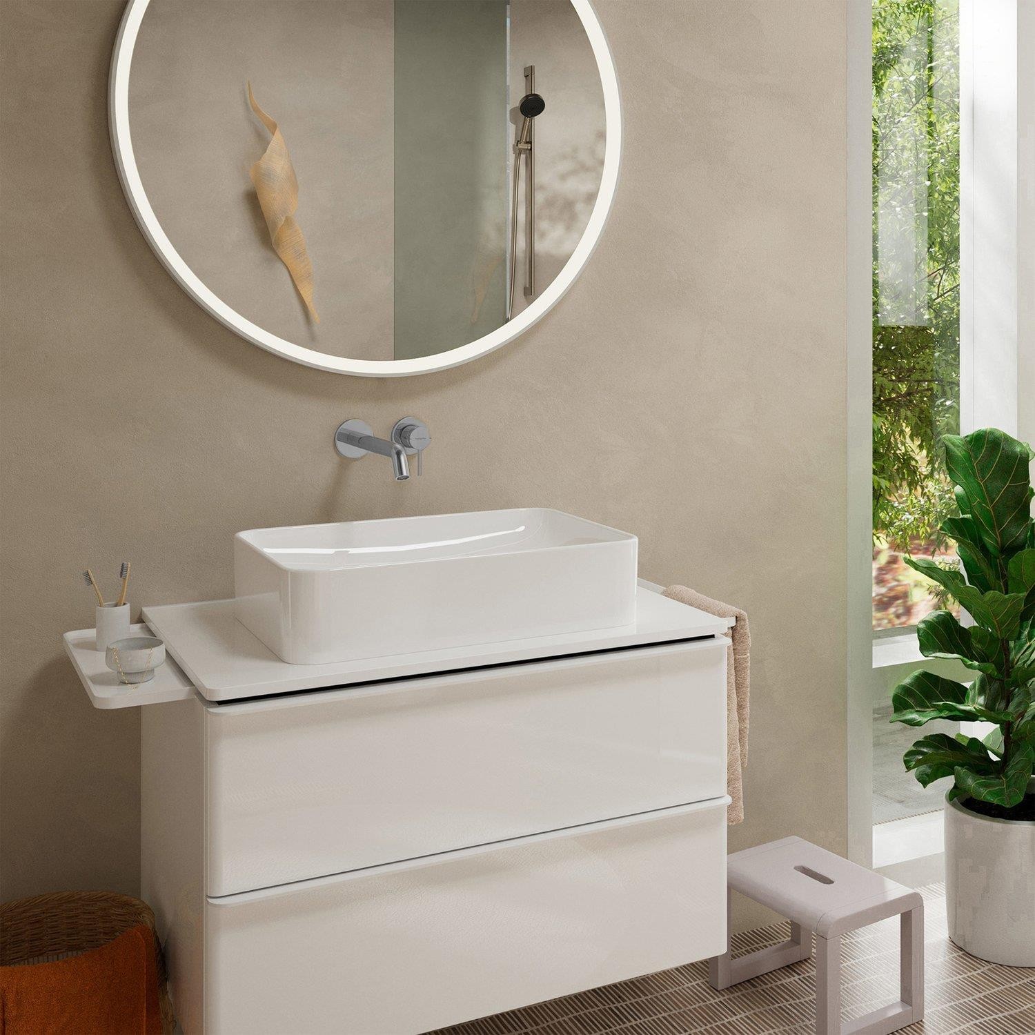 Hansgrohe Tecturis S Tek Kollu Lavabo Bataryası Ankastre Duvara Monte Ecosmart 22,5 Cm