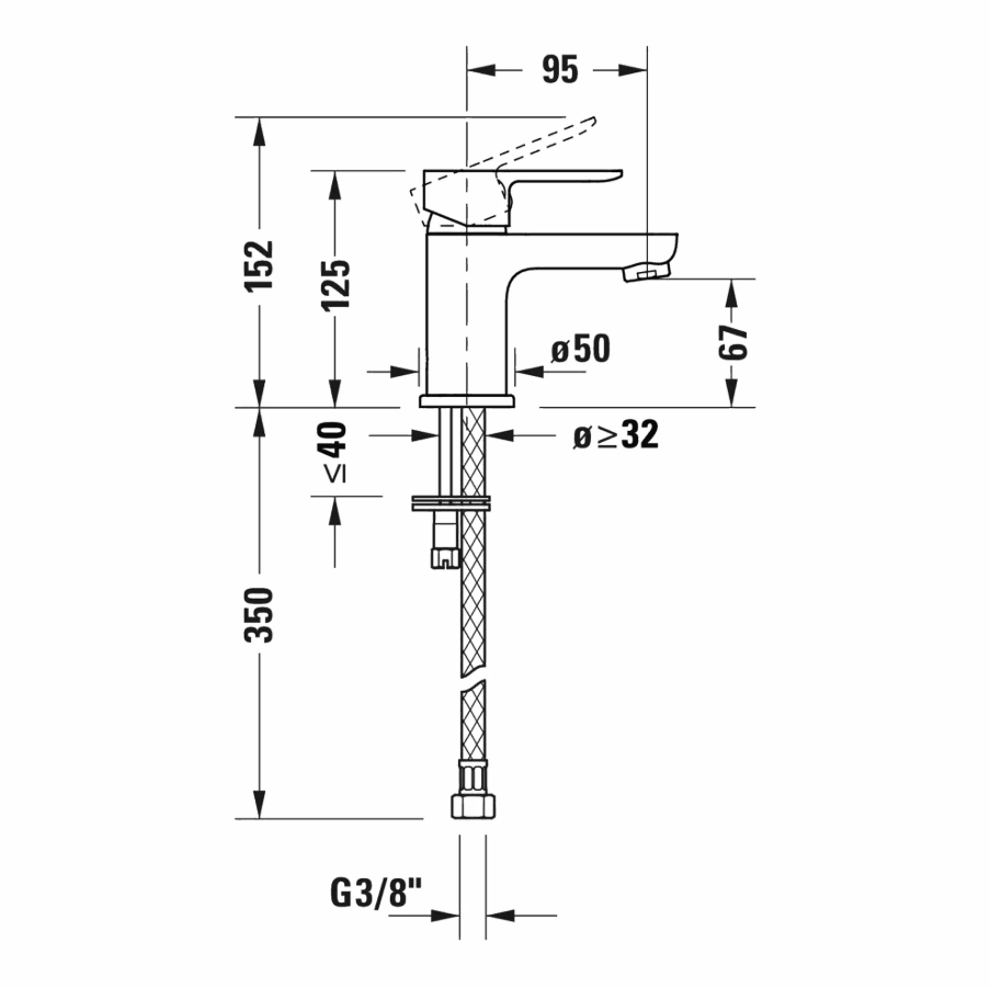 Duravit A.1 Lavabo Bataryası Small Parlak Krom