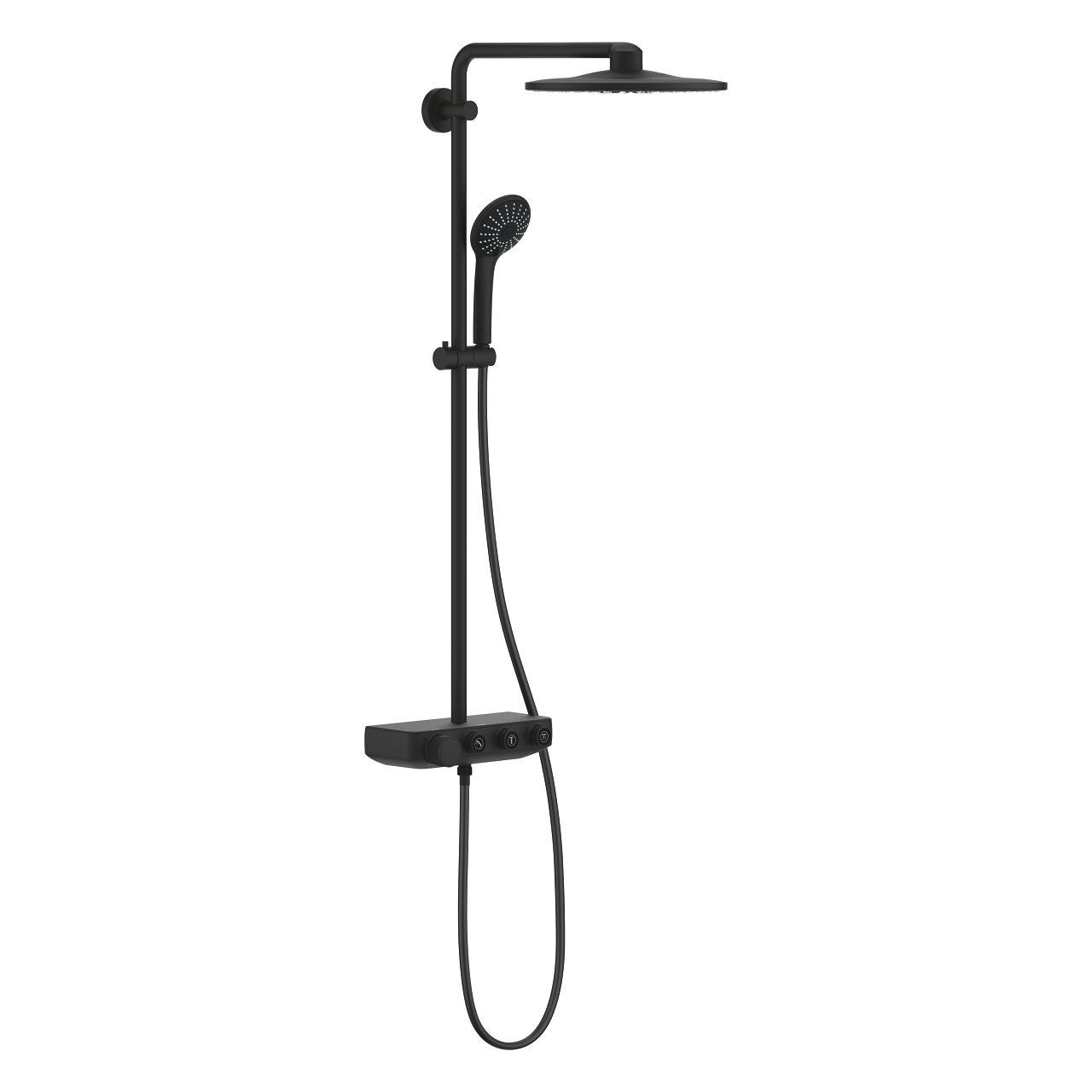 Grohe Euphoria Smartcontrol 310 Duo Duş Sistemi, Duvara Monte, Termostatik Bataryalı Duş Kolonu Hayalet Siyah